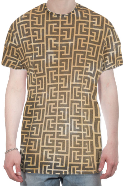 BALMAIN Ripped Monogram T-Shirt