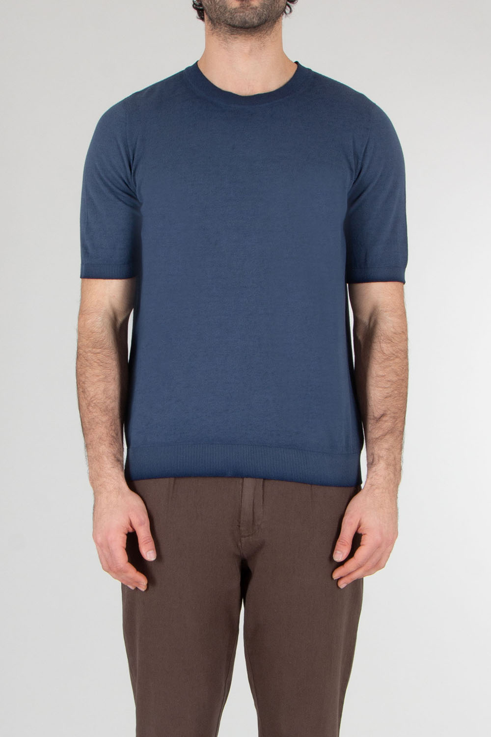 AROVESCIO Regular Fit Cotton Knit T-Shirt