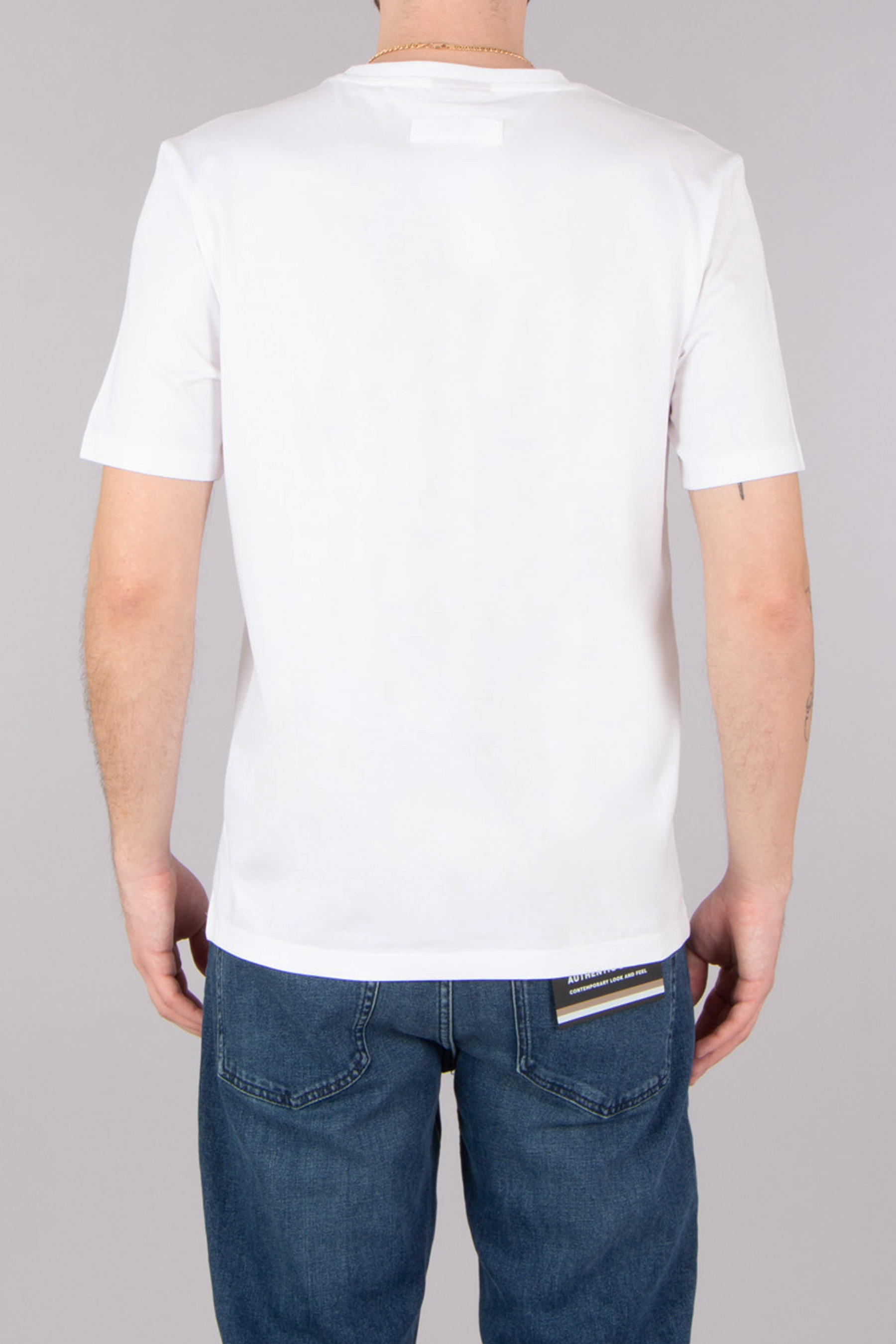 HUGO Slim Fit Mercerized Cotton T-Shirt Dimerstee T-shirt, Jeanshose, Hemd, Mann, Person