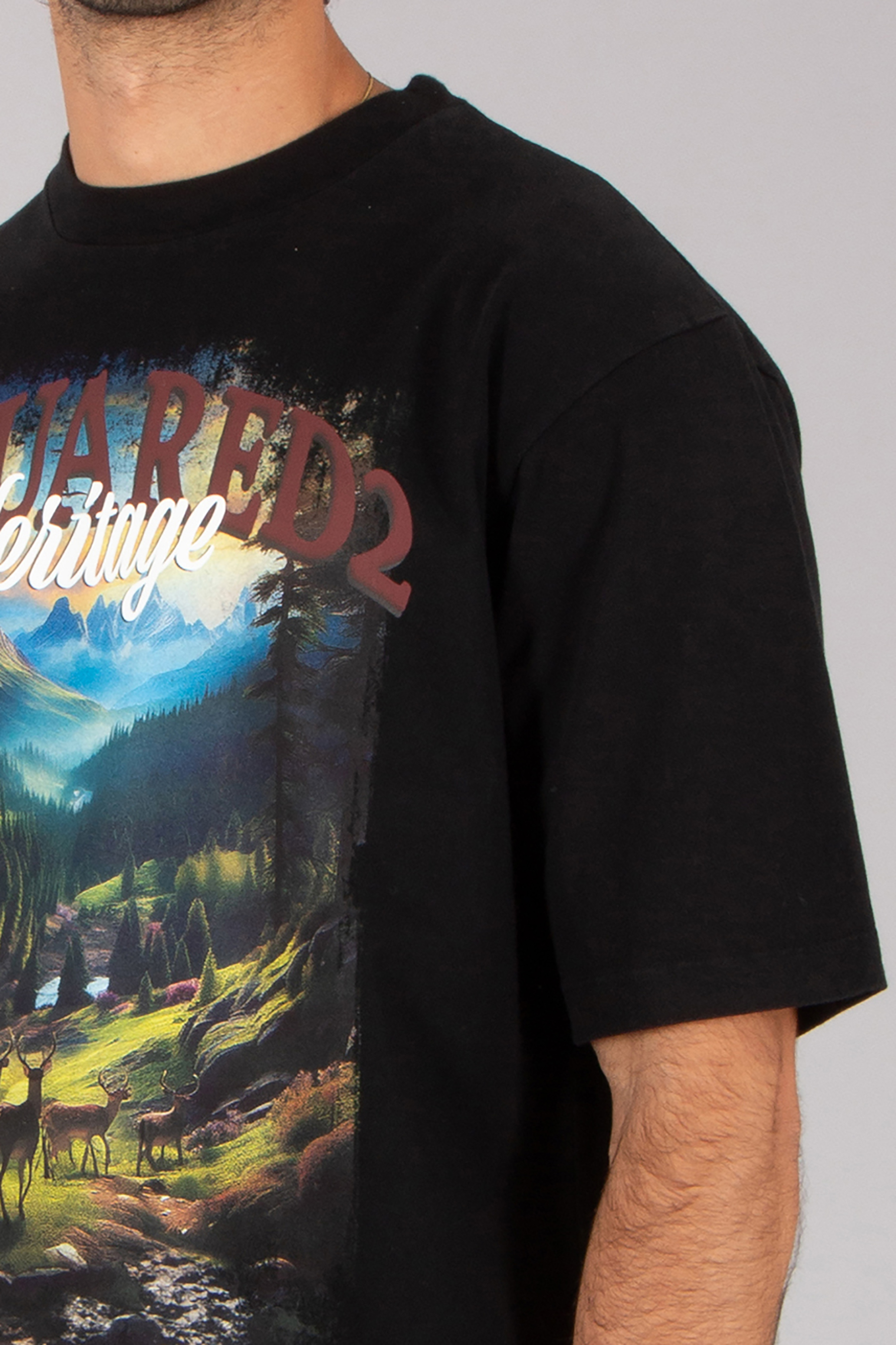 DSQUARED2 Loose Fit Canada Print Cotton Jersey T-shirt, Erwachsener, Männlich, Mann, Person