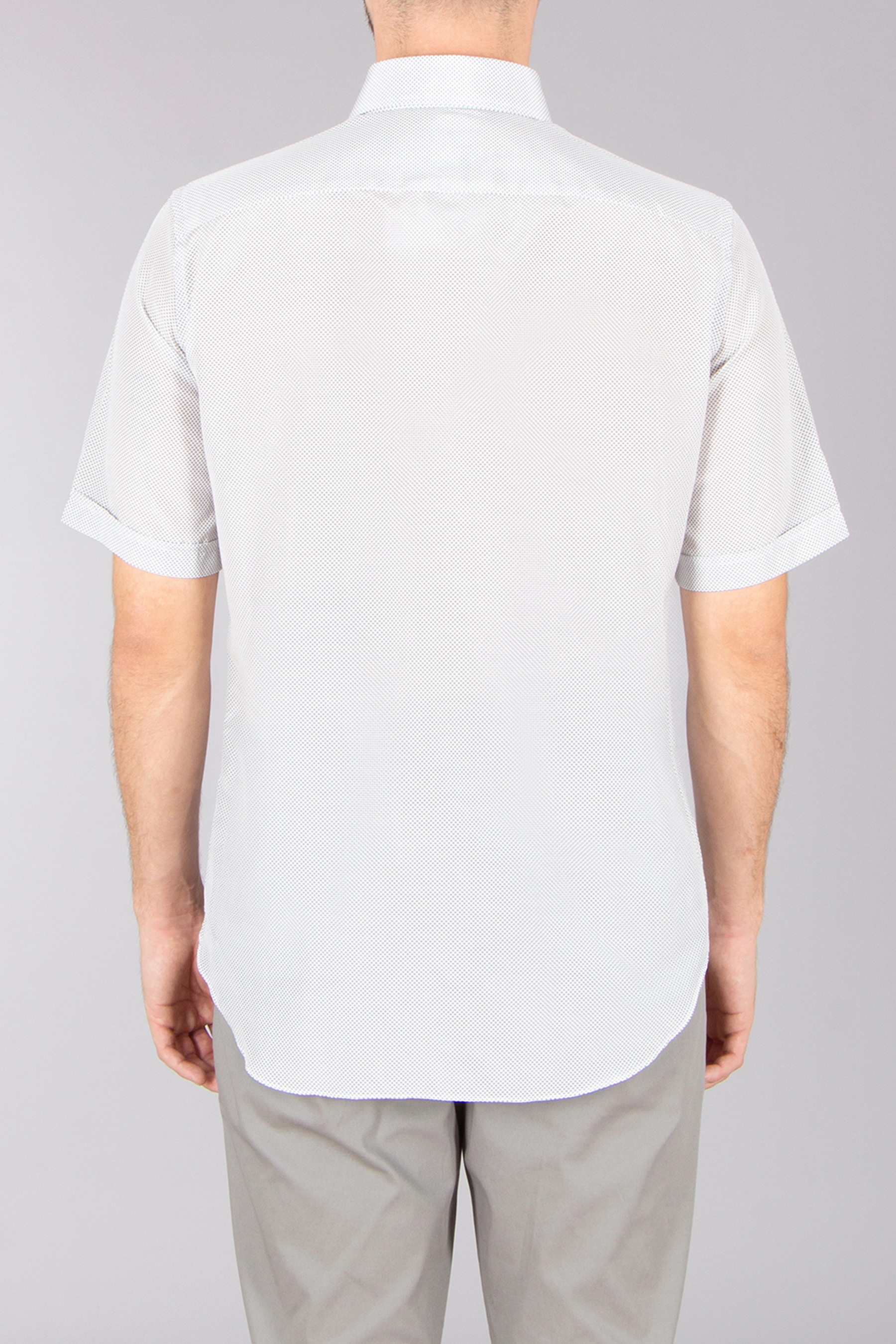 EMANUELE MAFFEIS Regular Fit Patterned Cotton-Silk Blend Short-Sleeve Shirt Eduardo Twins T-shirt, Leinen, Hemd, Mann, Person