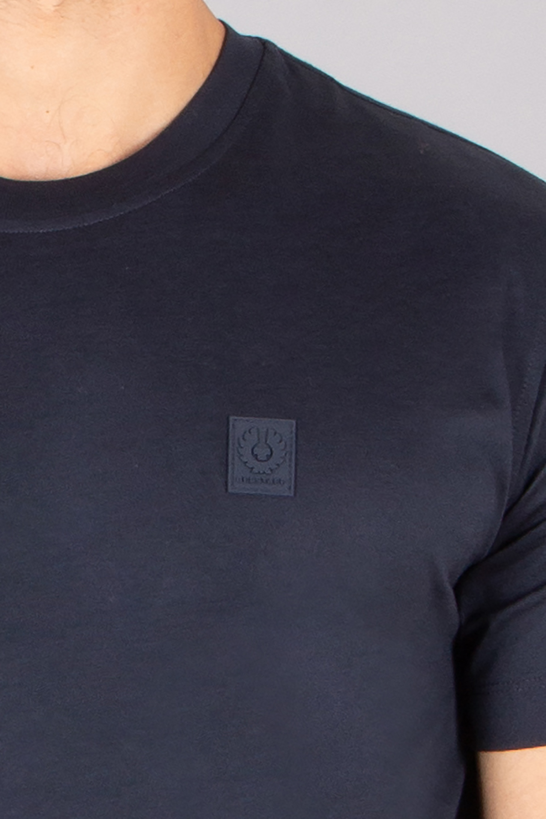 BELSTAFF Regular Fit Mercerized Organic Cotton Jersey T-Shirt Steel T-shirt, Erwachsener, Männlich, Mann, Person