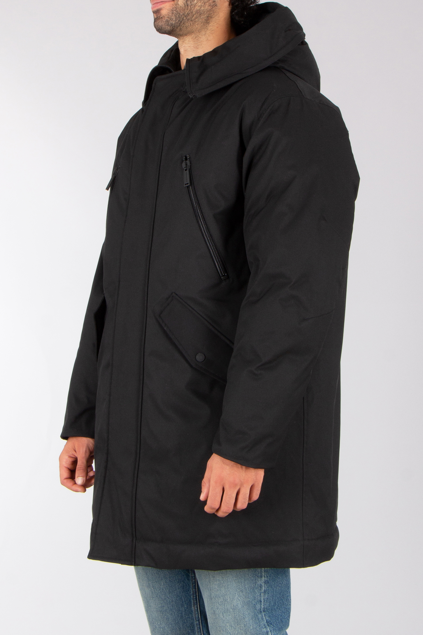DSQUARED2 Relaxed Fit Technical Canvas Techno Parka Bekleidung, Mantel, Jacke