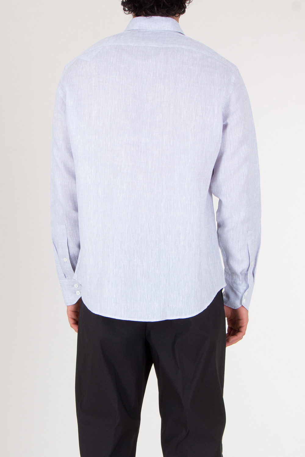 VAN LAACK Tailored Fit Linen Shark Collar Shirt