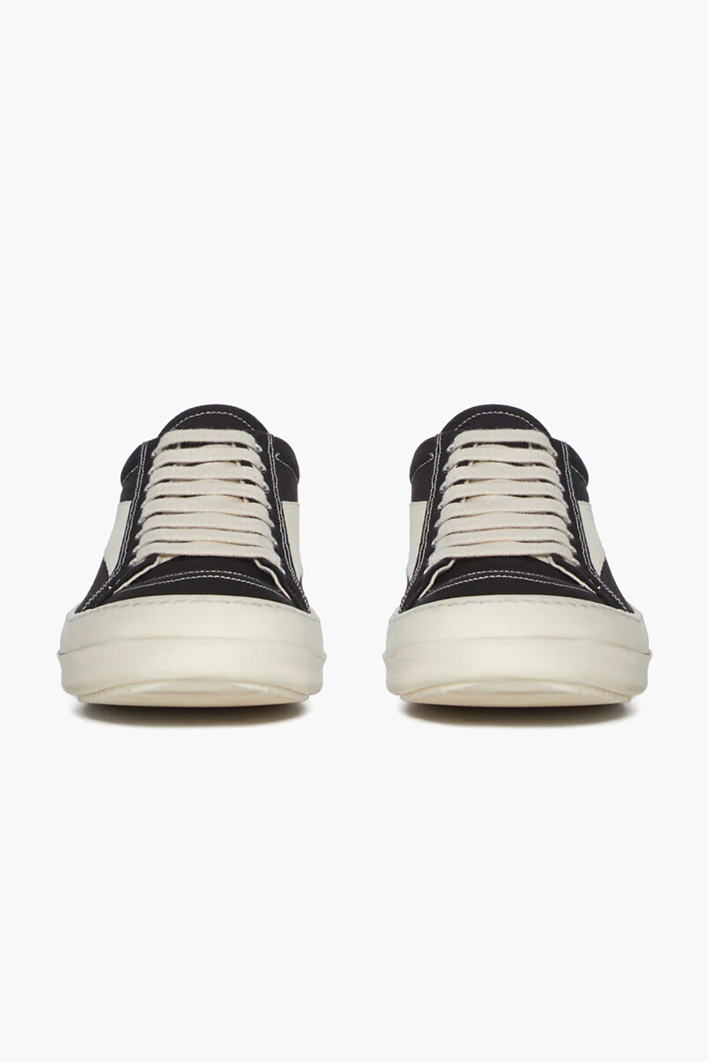 RICK OWENS DRKSHDW Overdyed Denim & Suede Vintage Low Sneakers