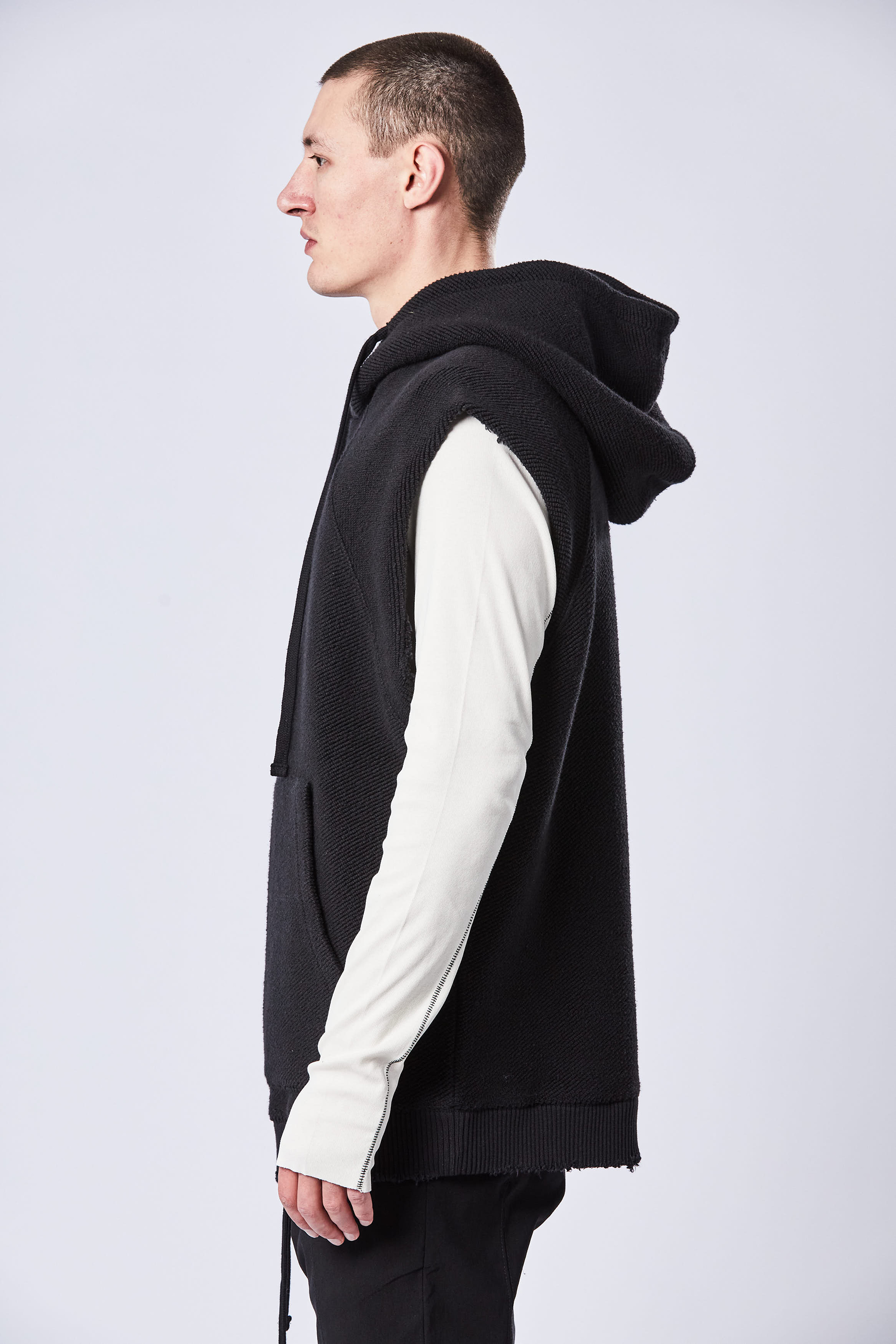 THOM KROM Sleeveless Cotton Hoodie THOM KROM Sleeveless Cotton Hoodie