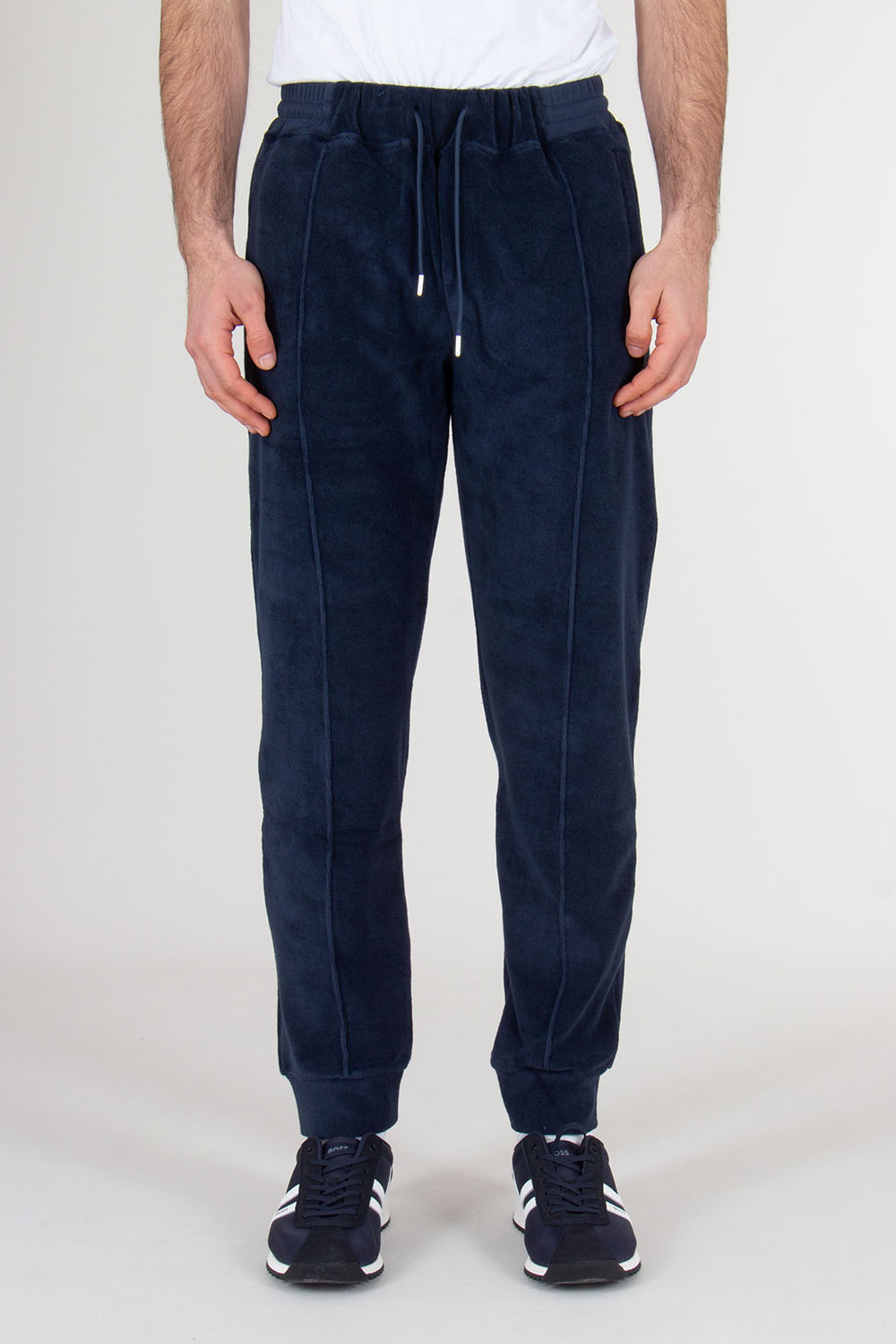 AURÉLIEN Cotton Blend Terry Sweat Pants