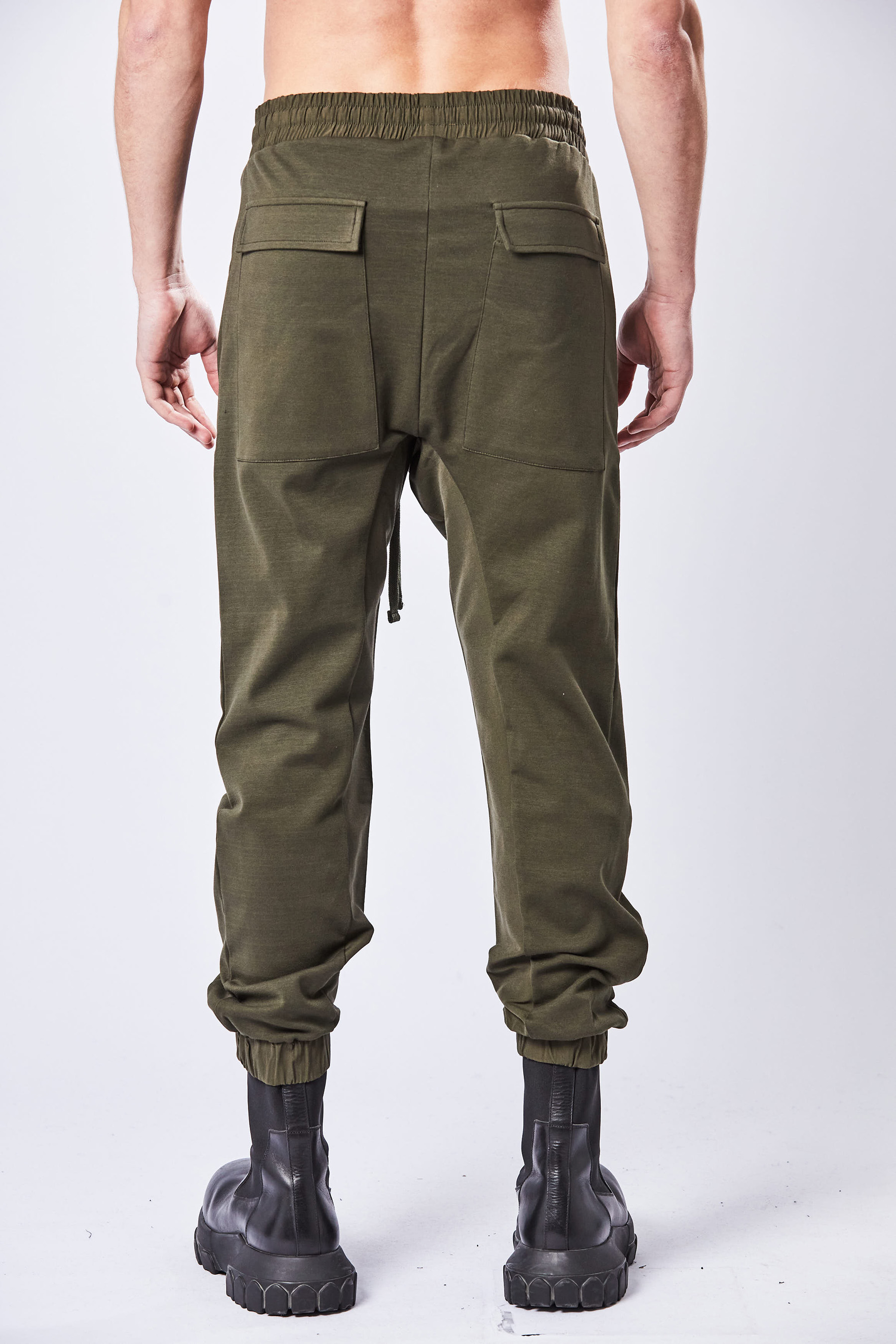 THOM KROM Drop Crotch Cotton Blend Pants THOM KROM Drop Crotch Cotton Blend Pants