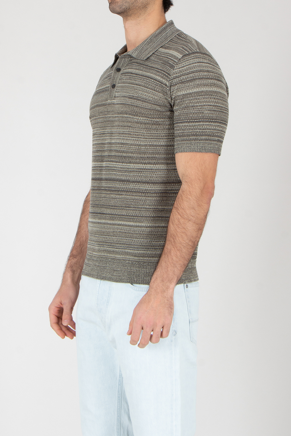 ROBERTO COLLINA Regular Fit Patterned Cotton Knit Polo