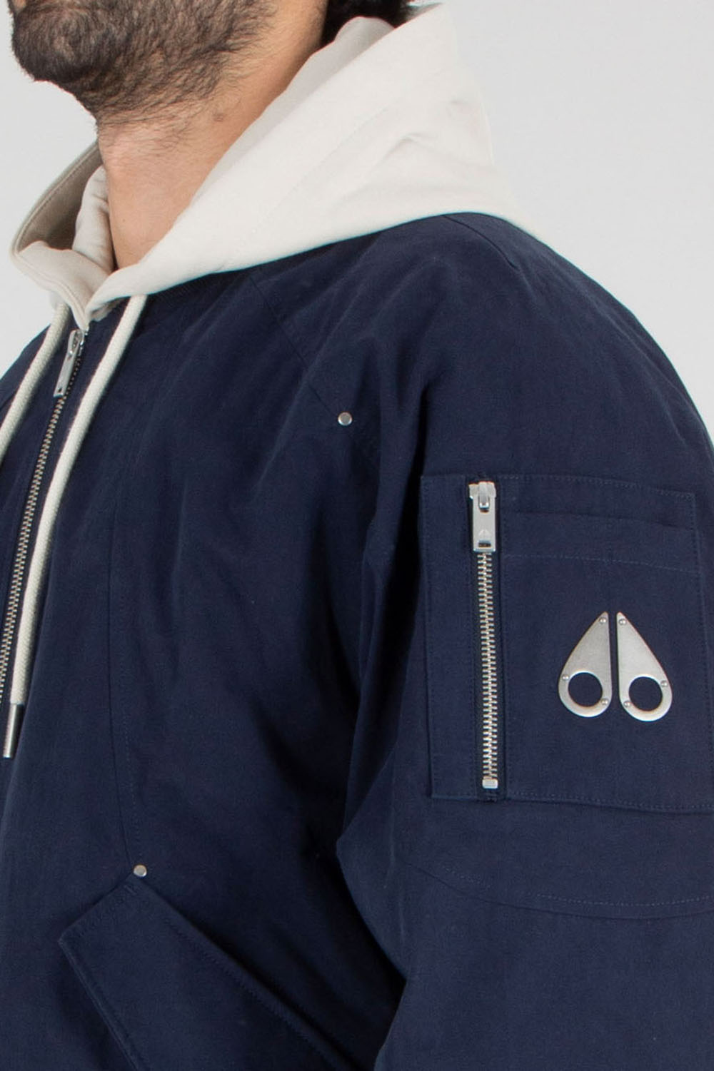 MOOSE KNUCKLES Relaxed Fit 2-in-1 Cotton Bomer Jacket Skylark 