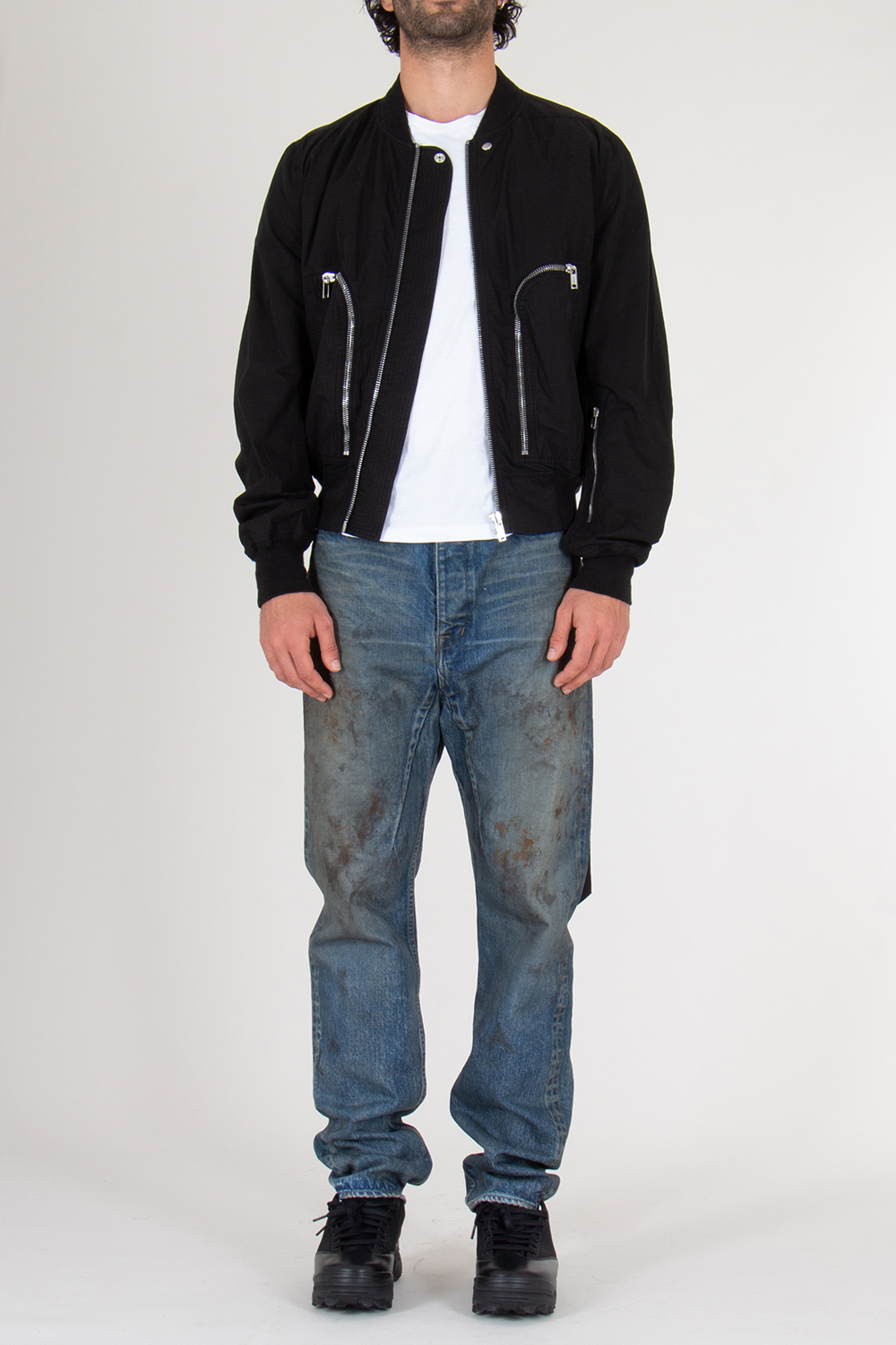 RICK OWENS DRKSHDW Organic Ripstop Cotton Bomber Jacket Bauhaus Flight