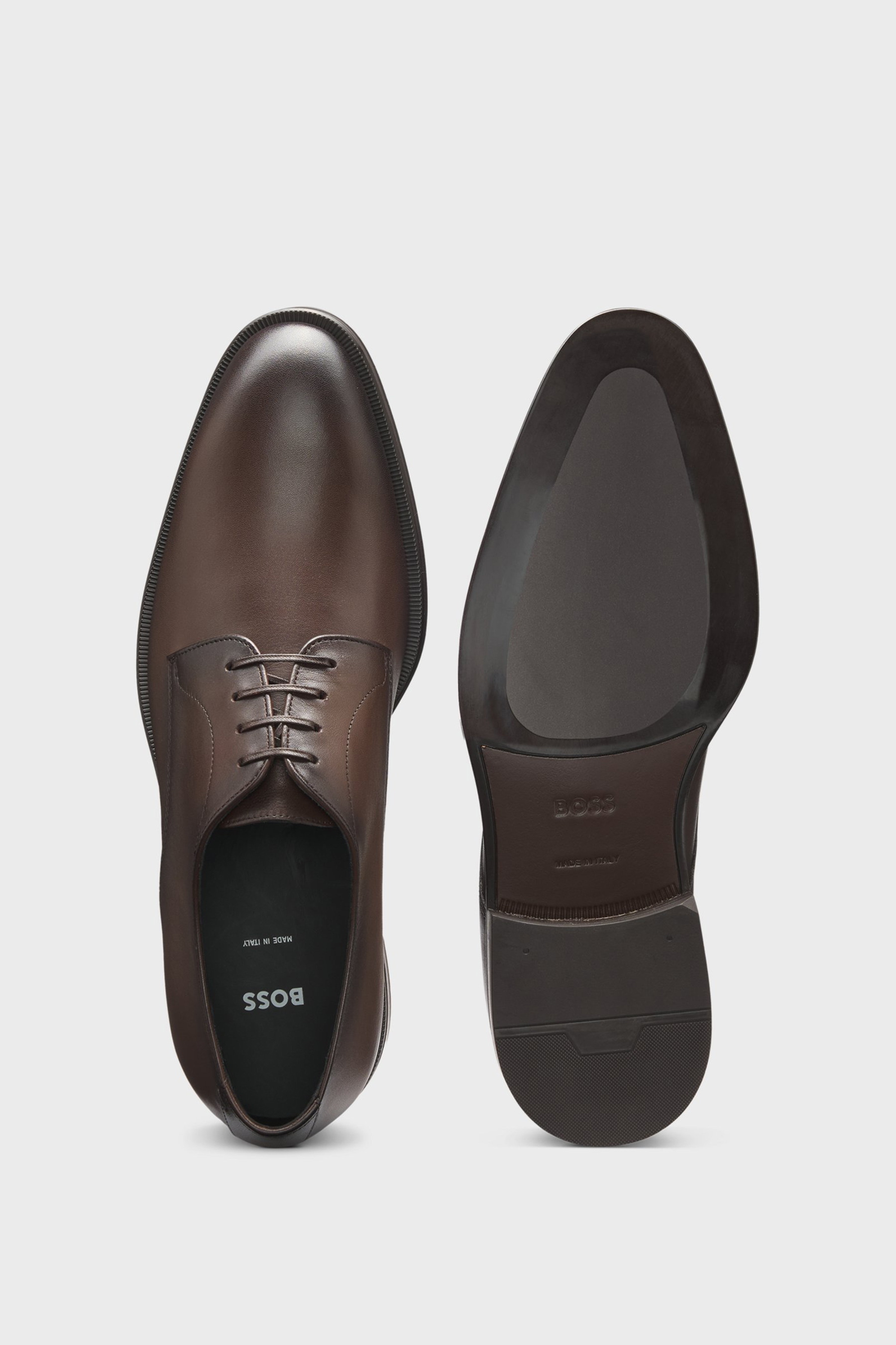 BOSS Leather Derby Shoes Derrek Bekleidung, Schuhwerk, Schuh, Sneaker