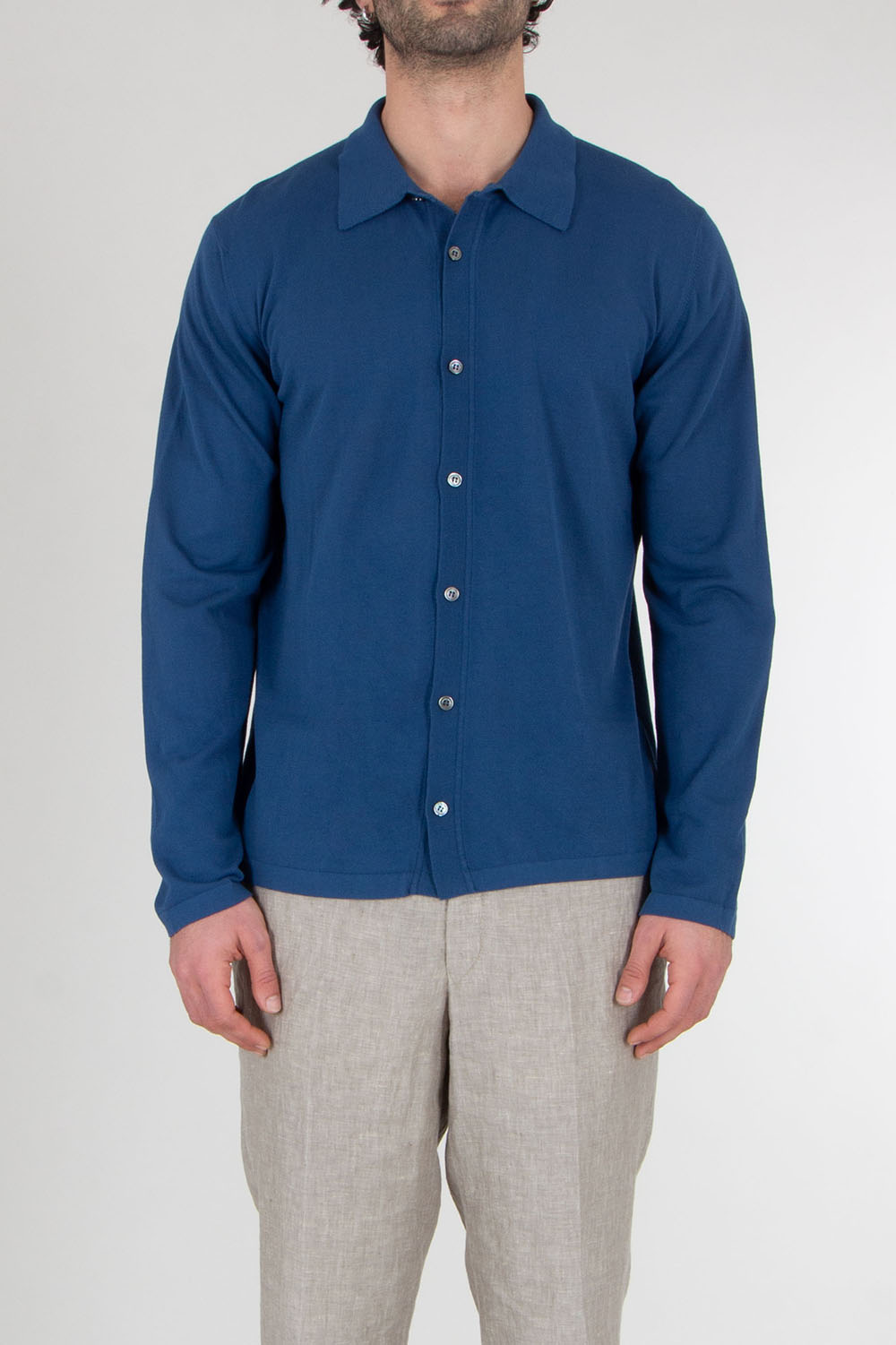 ROBERTO COLLINA Regular Fit Cotton Knit Shirt