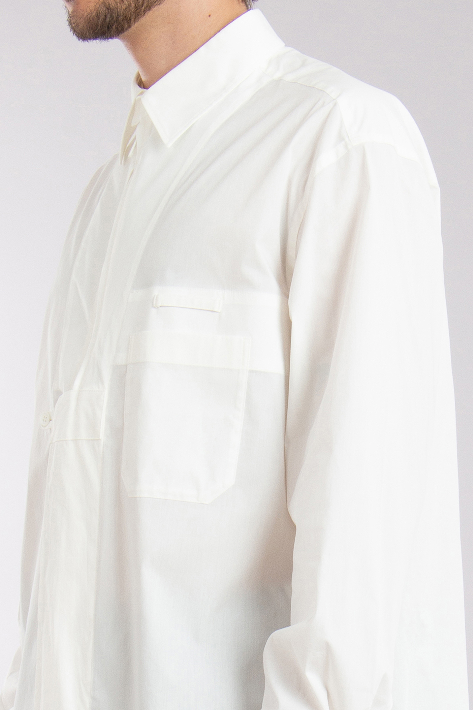 Y-3 Oversized Cotton Blend Stretch Overshirt Y-3 Oversized Cotton Blend Stretch Overshirt