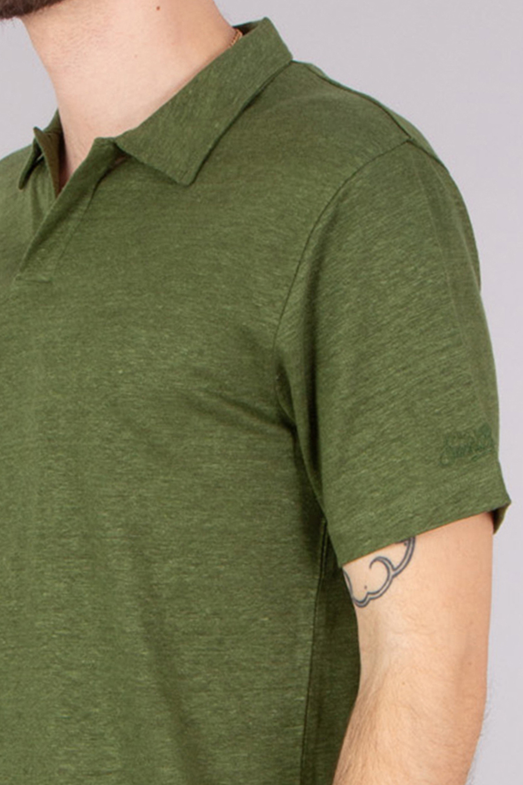 MC 2 SAINT BARTH Regular Fit Linen Jersey Polo Shirt Fraser