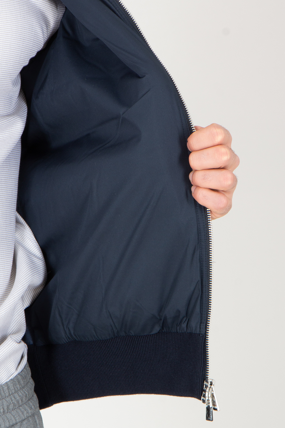 BOSS Regular Fit Passed Technical Fabric & Cotton-Virgin Wool Blend Knit Vest H-Urwin