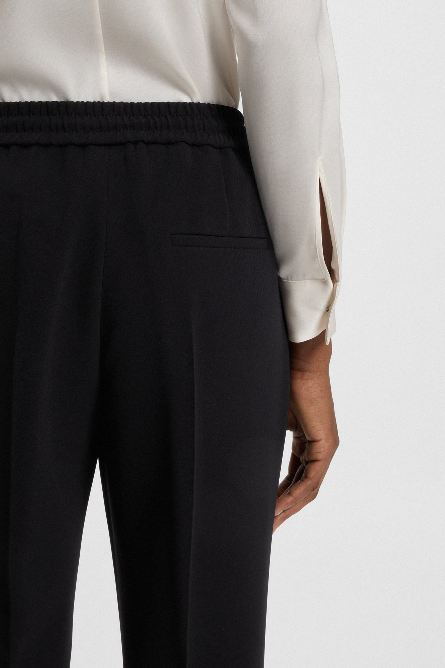 BOSS Regular Fit Japanese Crepe Pants Tariyanah Bekleidung, Hosen, Bluse, Hemd, Mantel