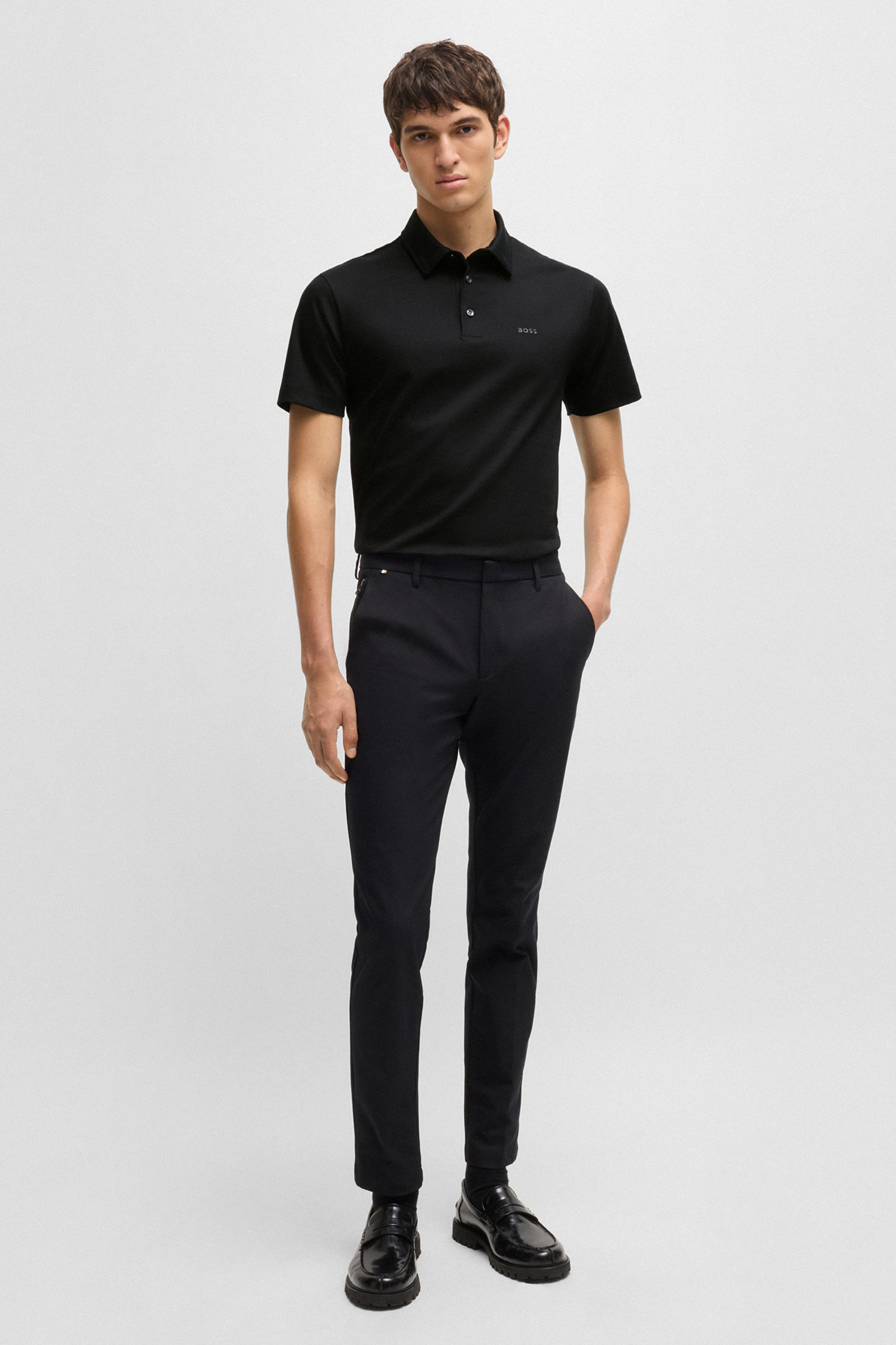 BOSS Slim Fit Interlock-Cotton Polo Shirt Palosh