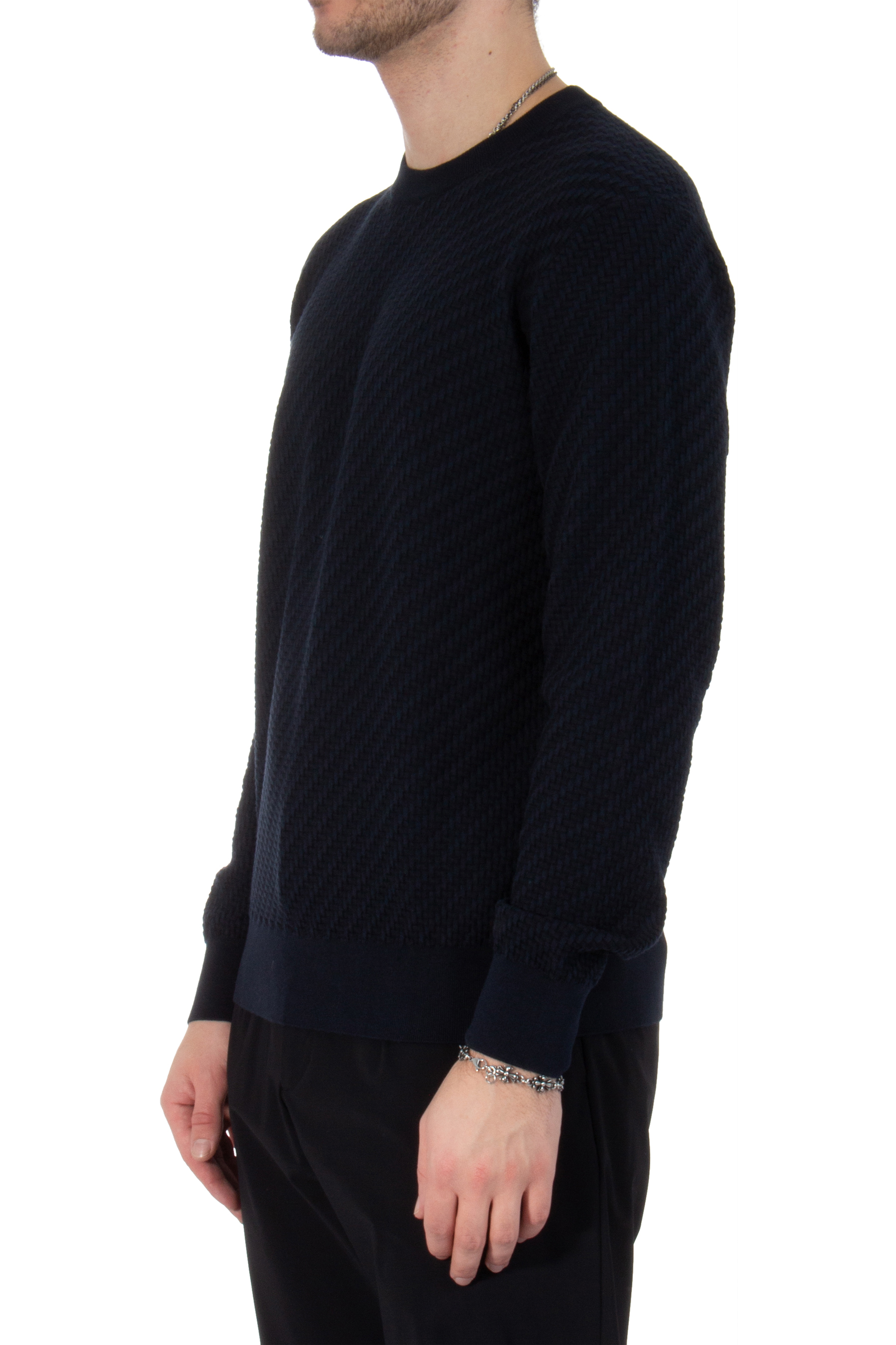 BRIONI Cotton-Silk-Cashmere Blend Crew Neck Sweater