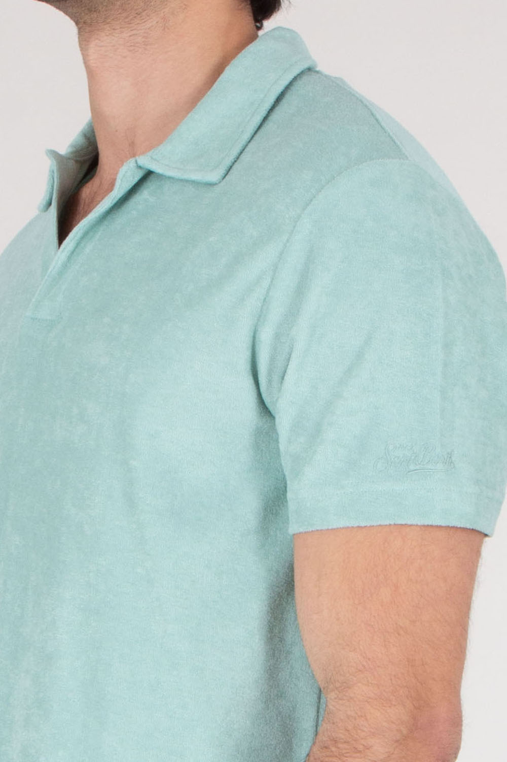 MC 2 SAINT BARTH Regular Fit Lyocell-Cotton Terry Polo Shirt Jeremy