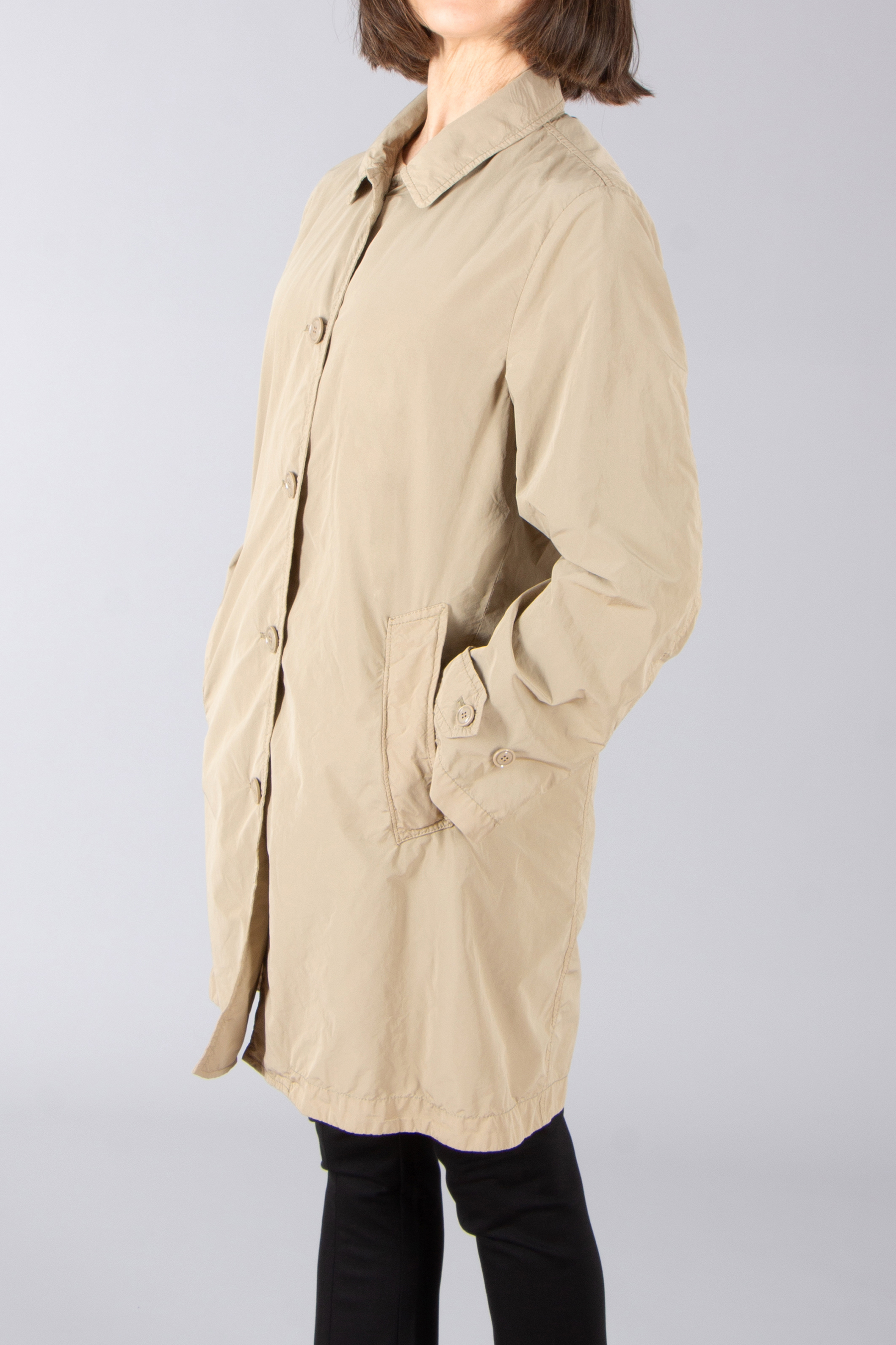 ASPESI Regular Fit Technical Fabric Rain Coat Bekleidung, Mantel