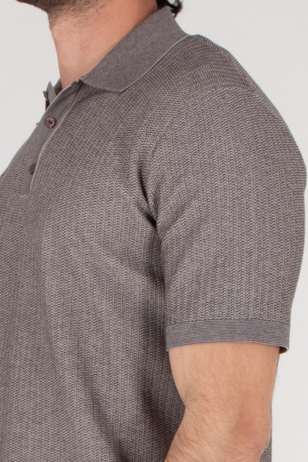 AGNONA Textured Knit Cotton Silk Polo Shirt