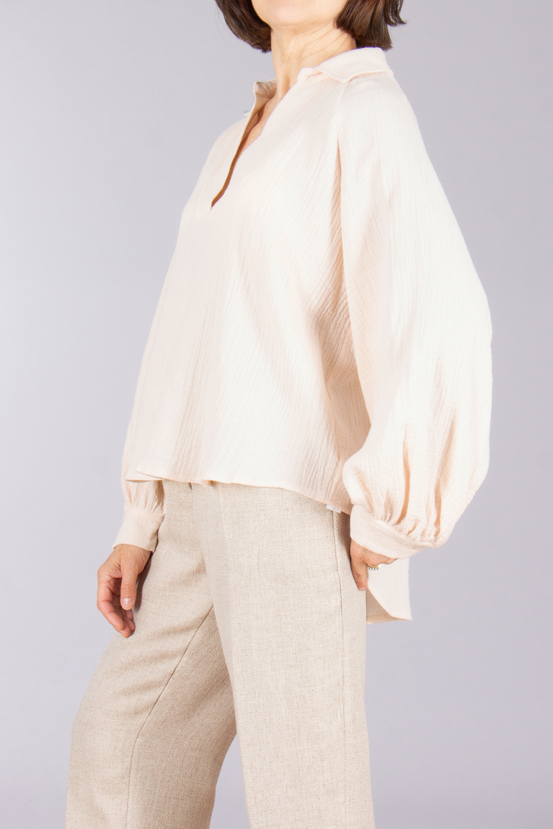 MC 2 SAINT BARTH Oversized Cotton Muslin Blouse Maira Bluse, Leinen, Mantel, Pullover, Hosen