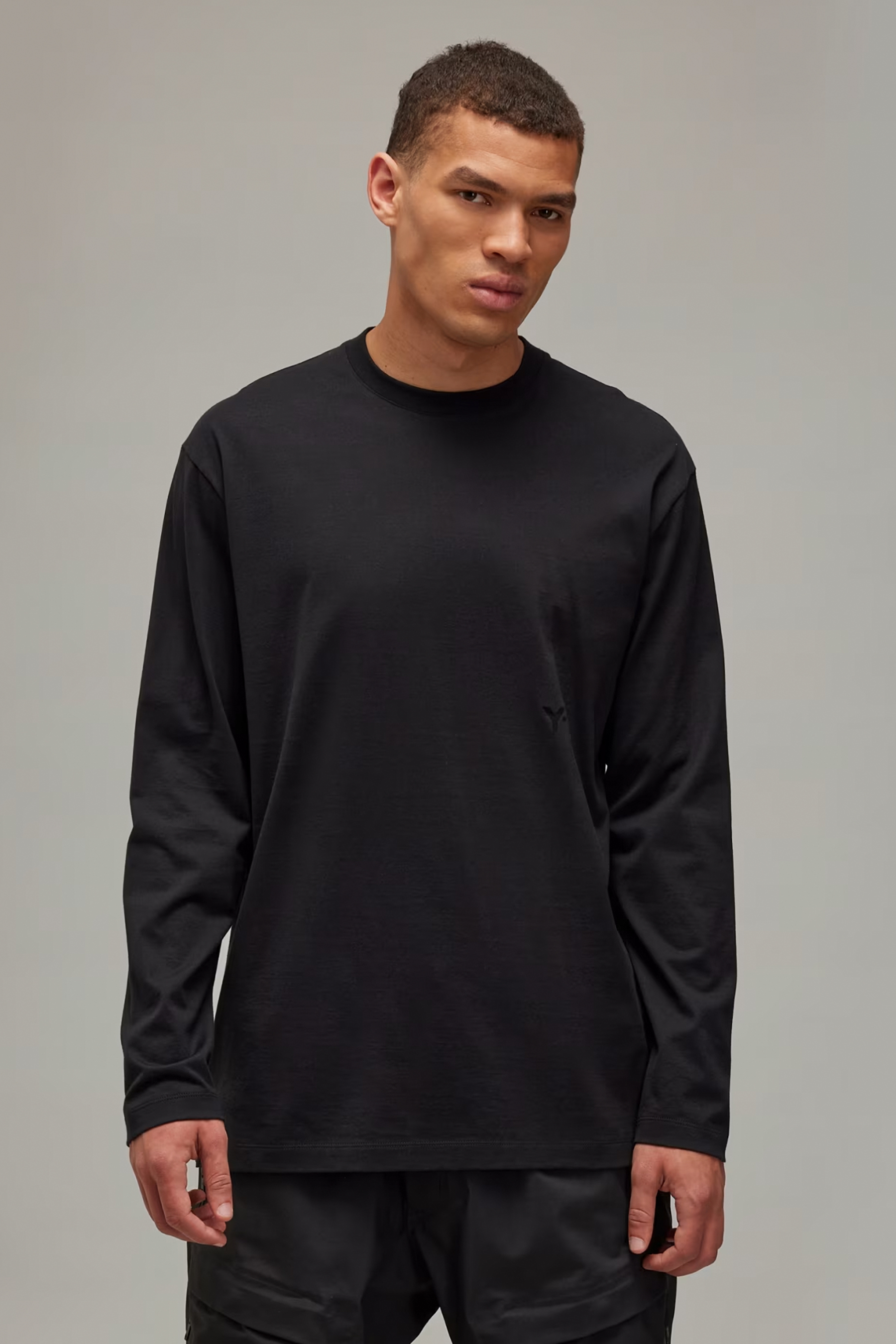 Y-3 Regular Cotton Jersey Long Sleeve T-Shirt Y-3 Regular Cotton Jersey Long Sleeve T-Shirt