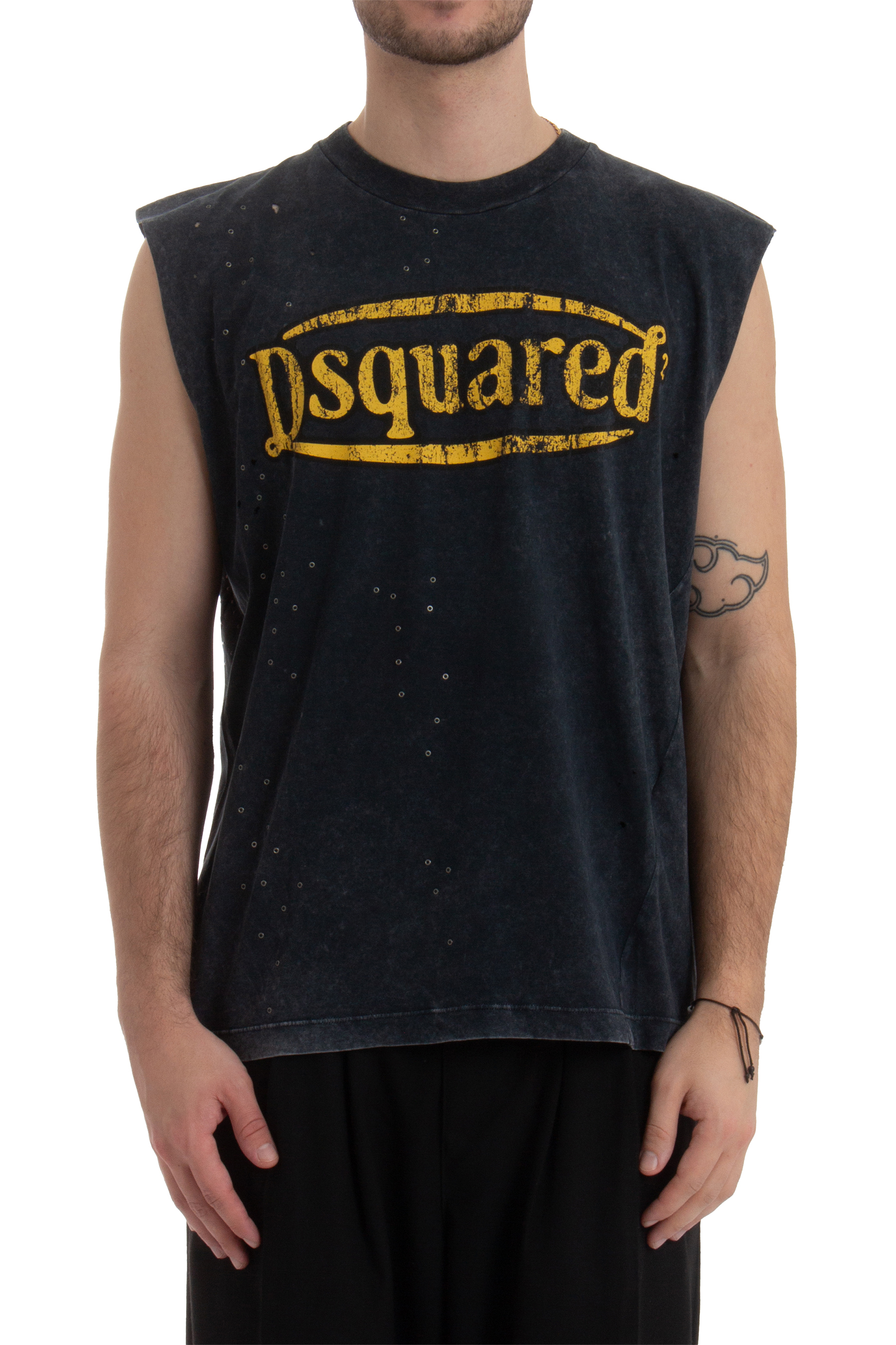 DSQUARED2 Printed Iron Fit Cotton T-Shirt DSQUARED2 Printed Iron Fit Cotton T-Shirt
