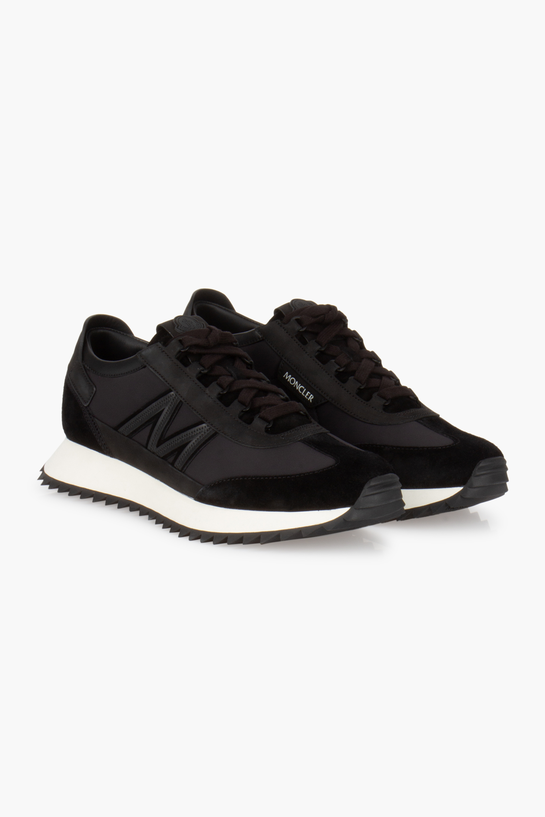 MONCLER Nylon, Suede & Nubuck Sneakers Pacey2 Bekleidung, Schuhwerk, Schuh, Sneaker, Wildleder