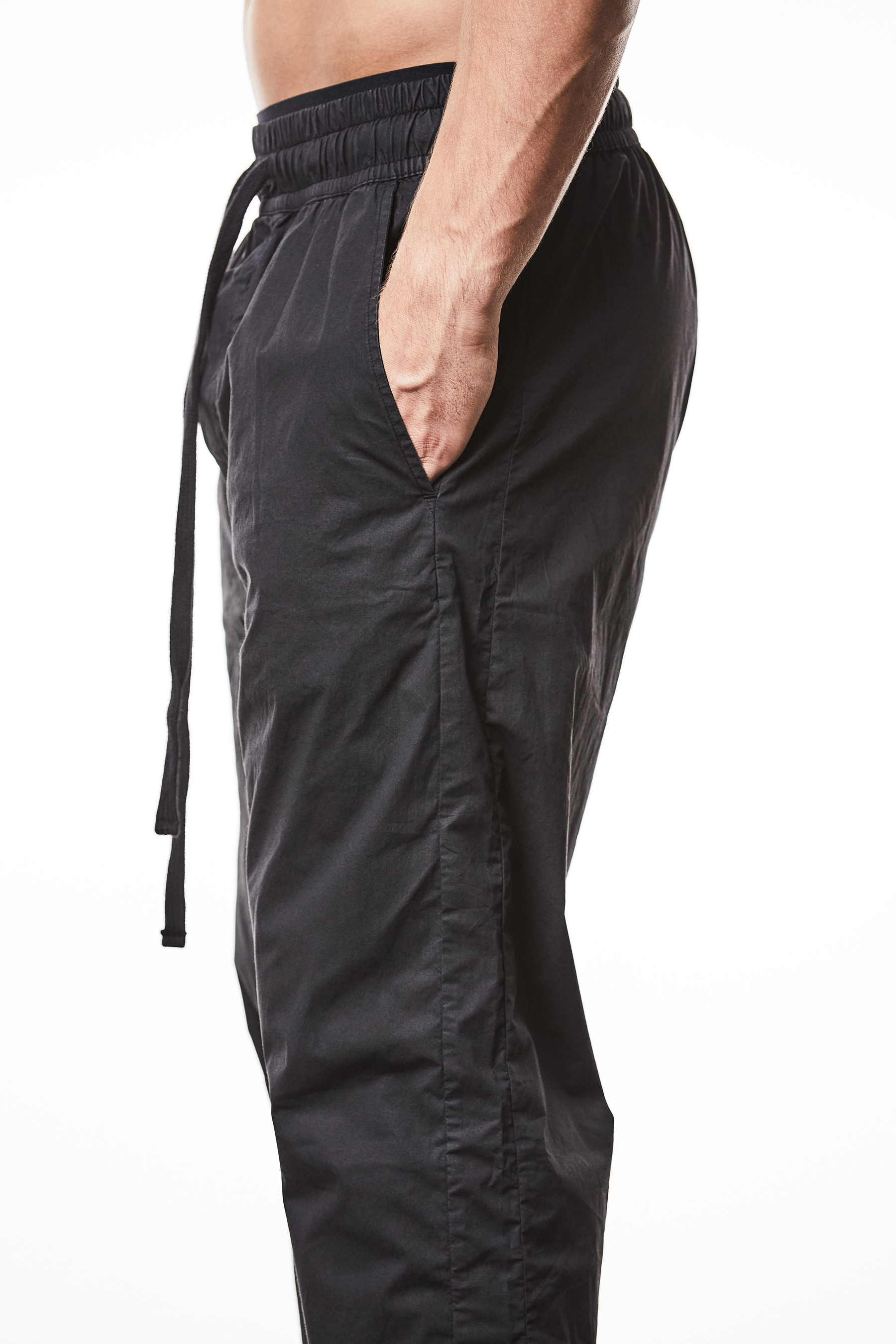 THOM KROM Cropped Leg Washed Crashed Cotton Stretch Pants THOM KROM Cropped Leg Washed Crashed Cotton Stretch Pants