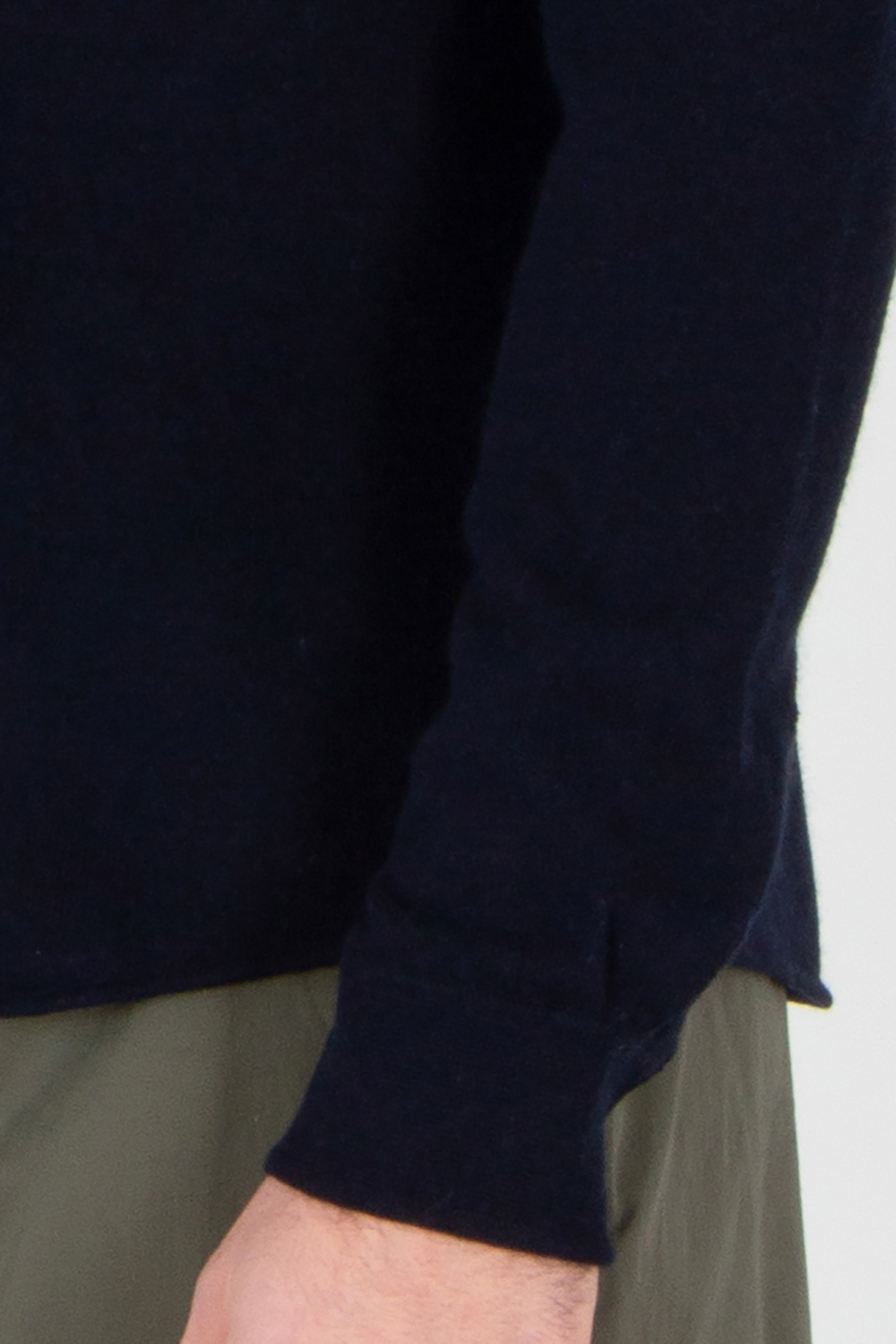 ALLUDE Regular Fit Cotton-Cashmere Blend Knit Shirt