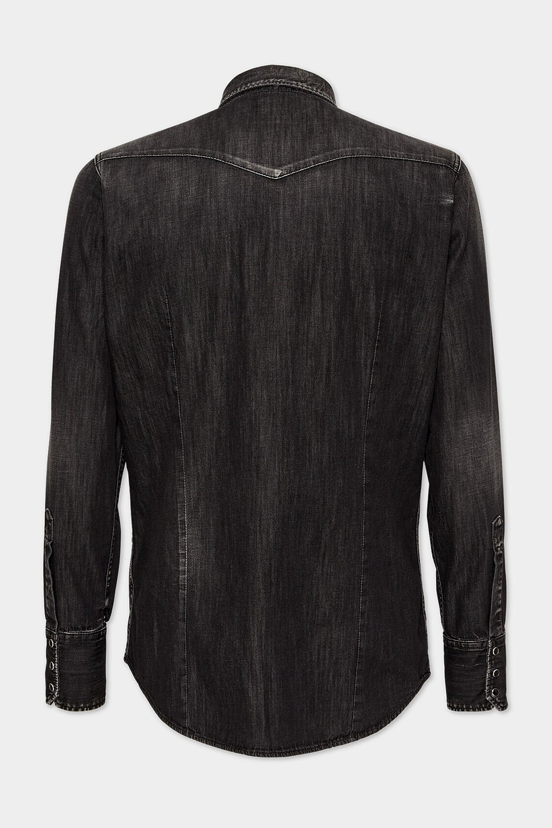 DSQUARED2 Cotton Denim Classic Western Shirt DSQUARED2 Cotton Denim Classic Western Shirt