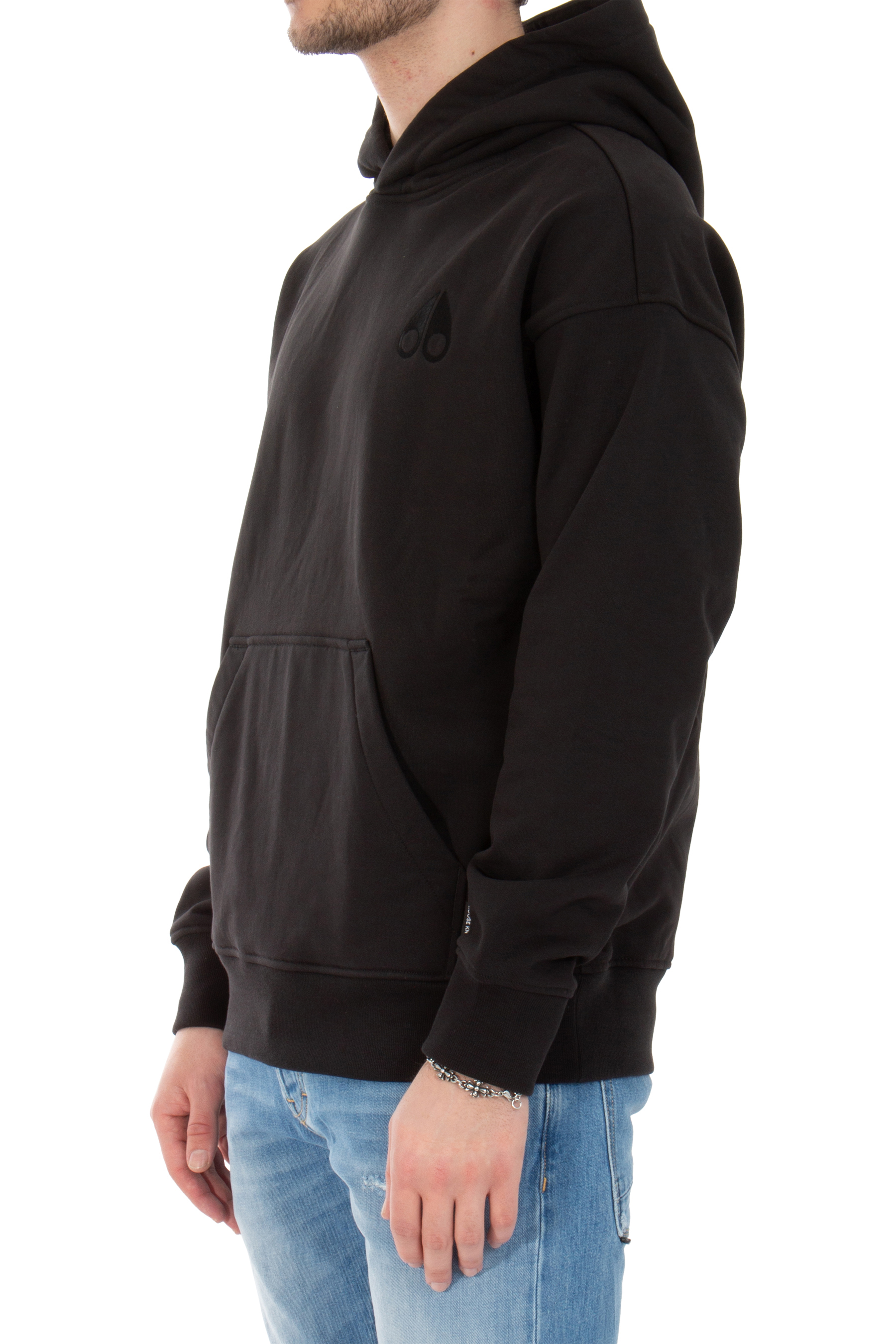 MOOSE KNUCKLES Cotton French Terry Hoodie Serge