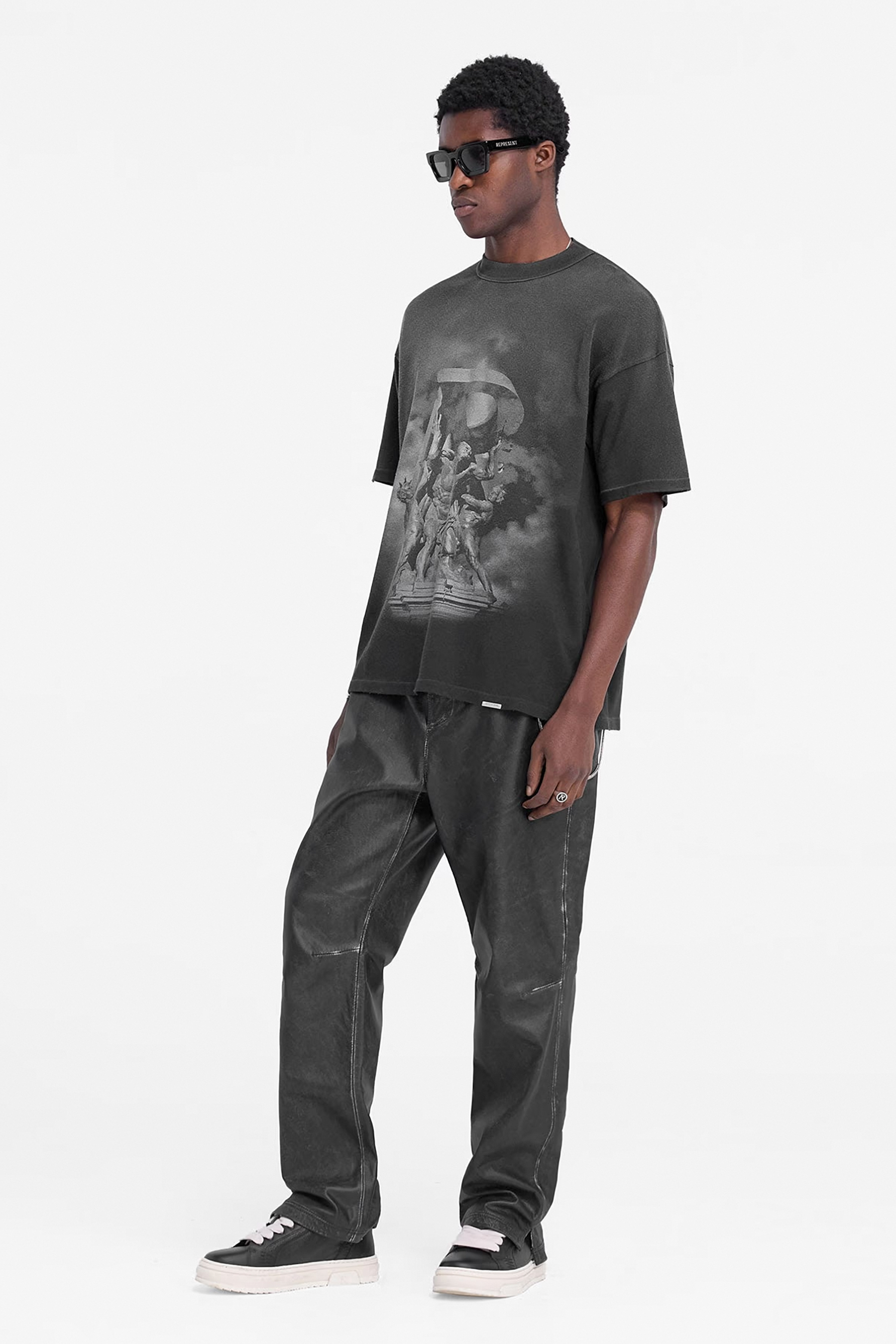 REPRESENT Atlas Print Cotton Jersey T-Shirt REPRESENT Atlas Print Cotton Jersey T-Shirt