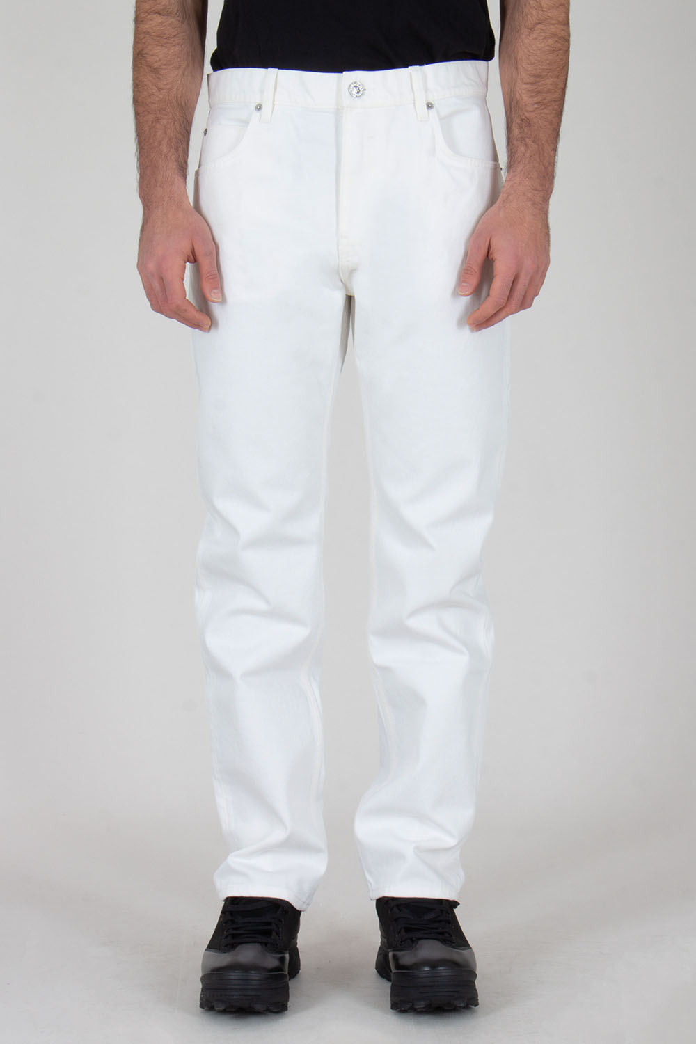BALMAIN Regular Fit Organic Cotton Denim Jeans