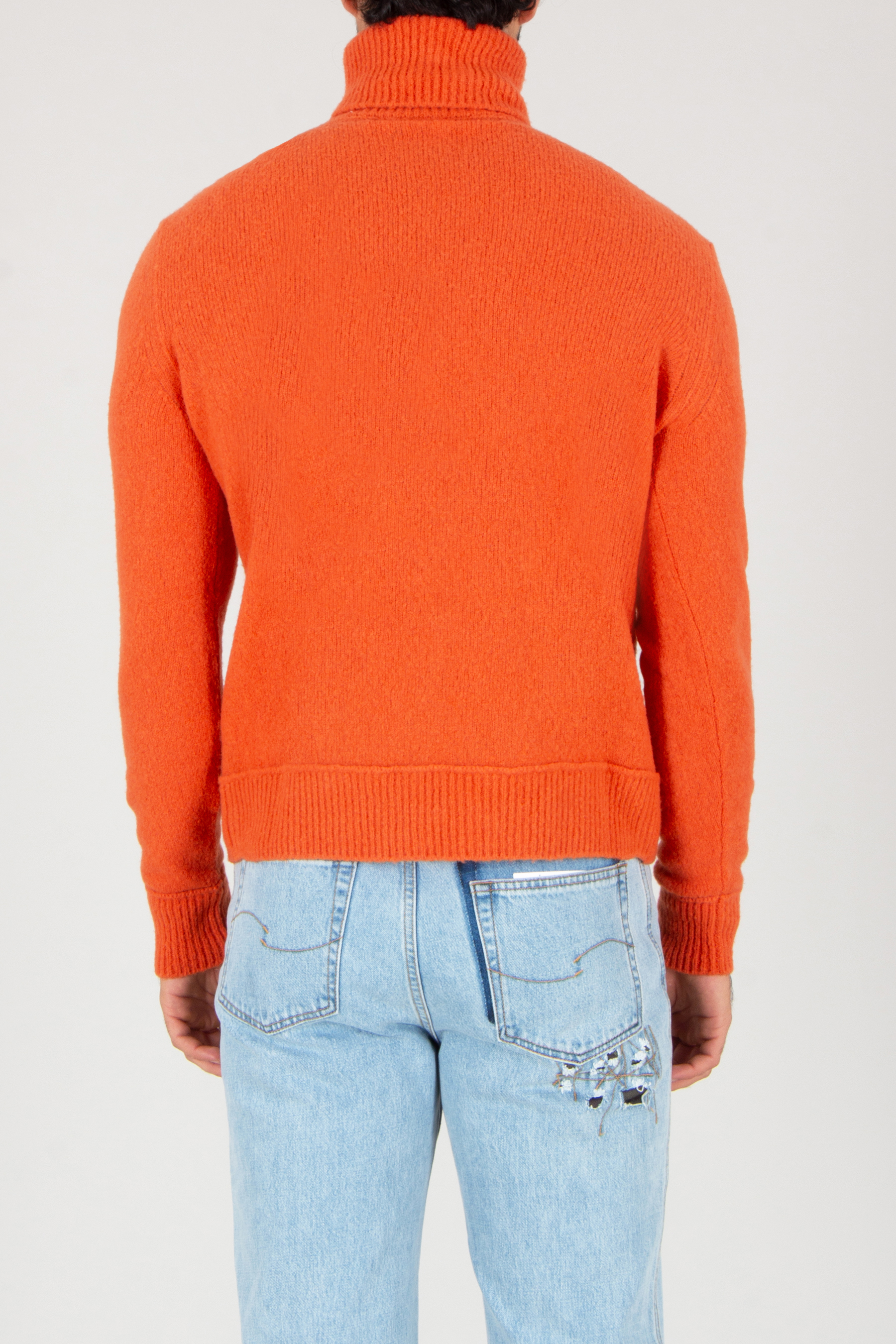 MONCLER Regular Fit Virgin Wool Blend Turtleneck Sweater