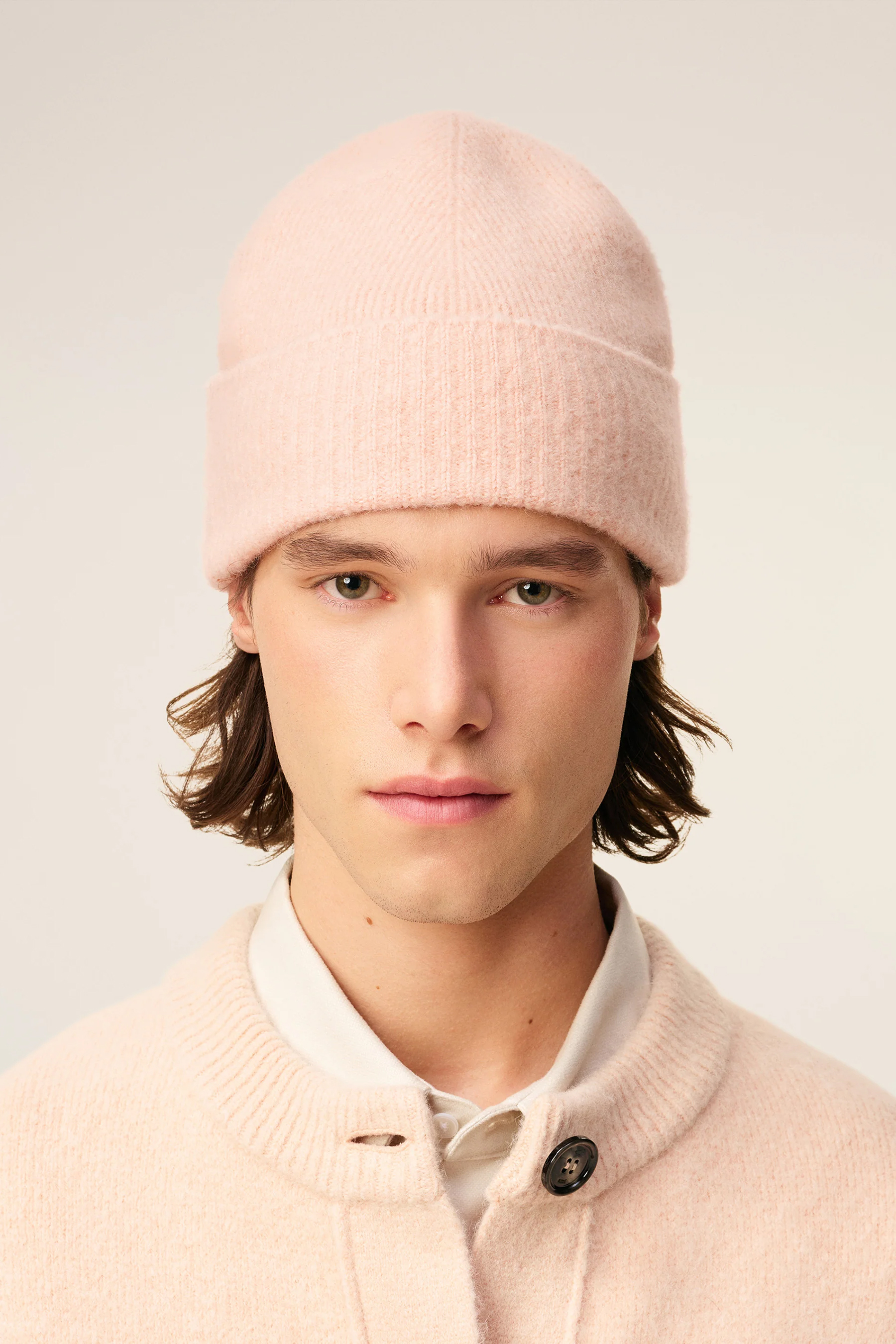 AMI PARIS Ami De Coeur Alpaca Blend Beanie Mütze, Hut, Person, Gesicht