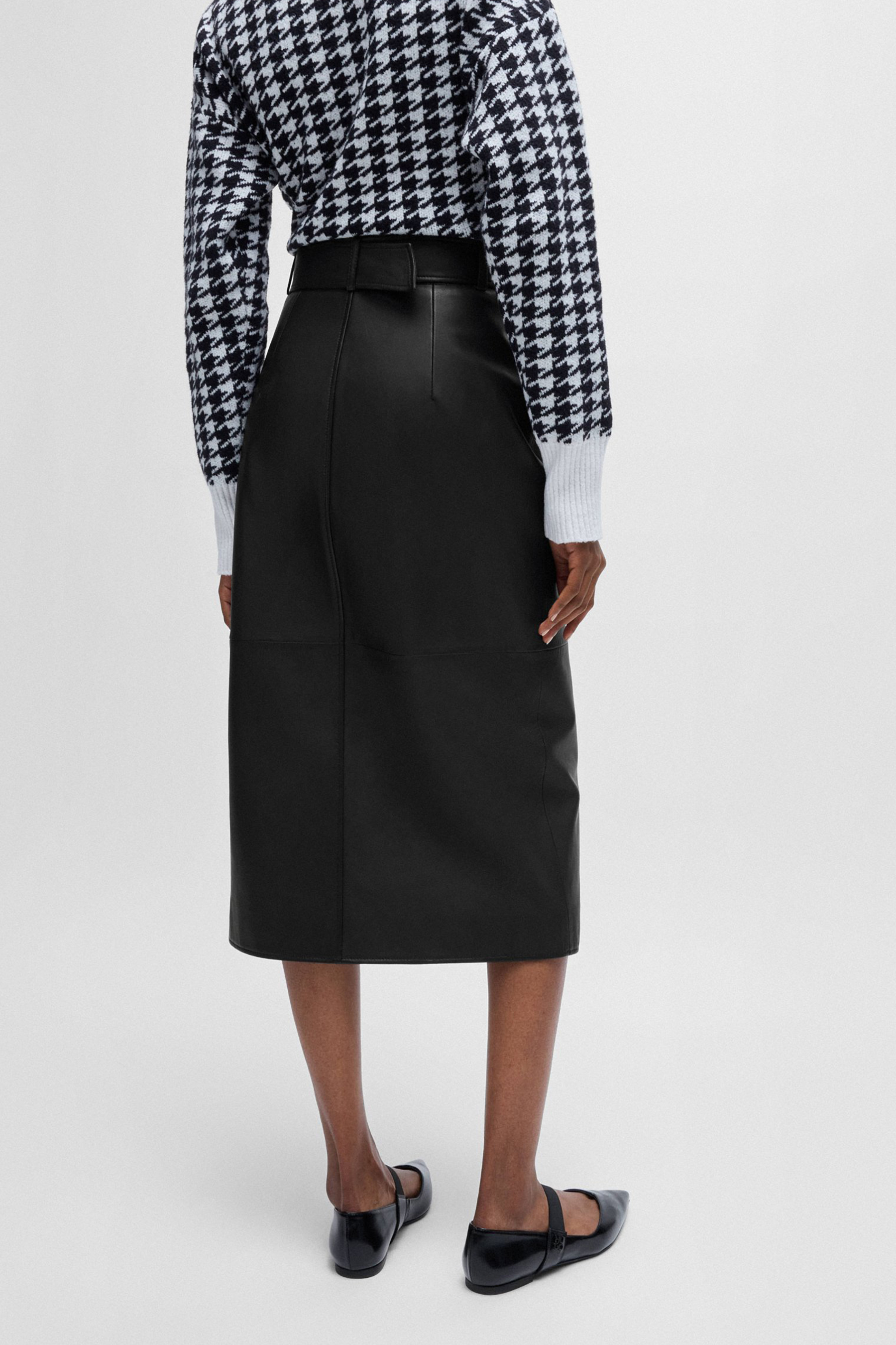 HUGO Leather Midi Skirt Leomila HUGO Leather Midi Skirt Leomila