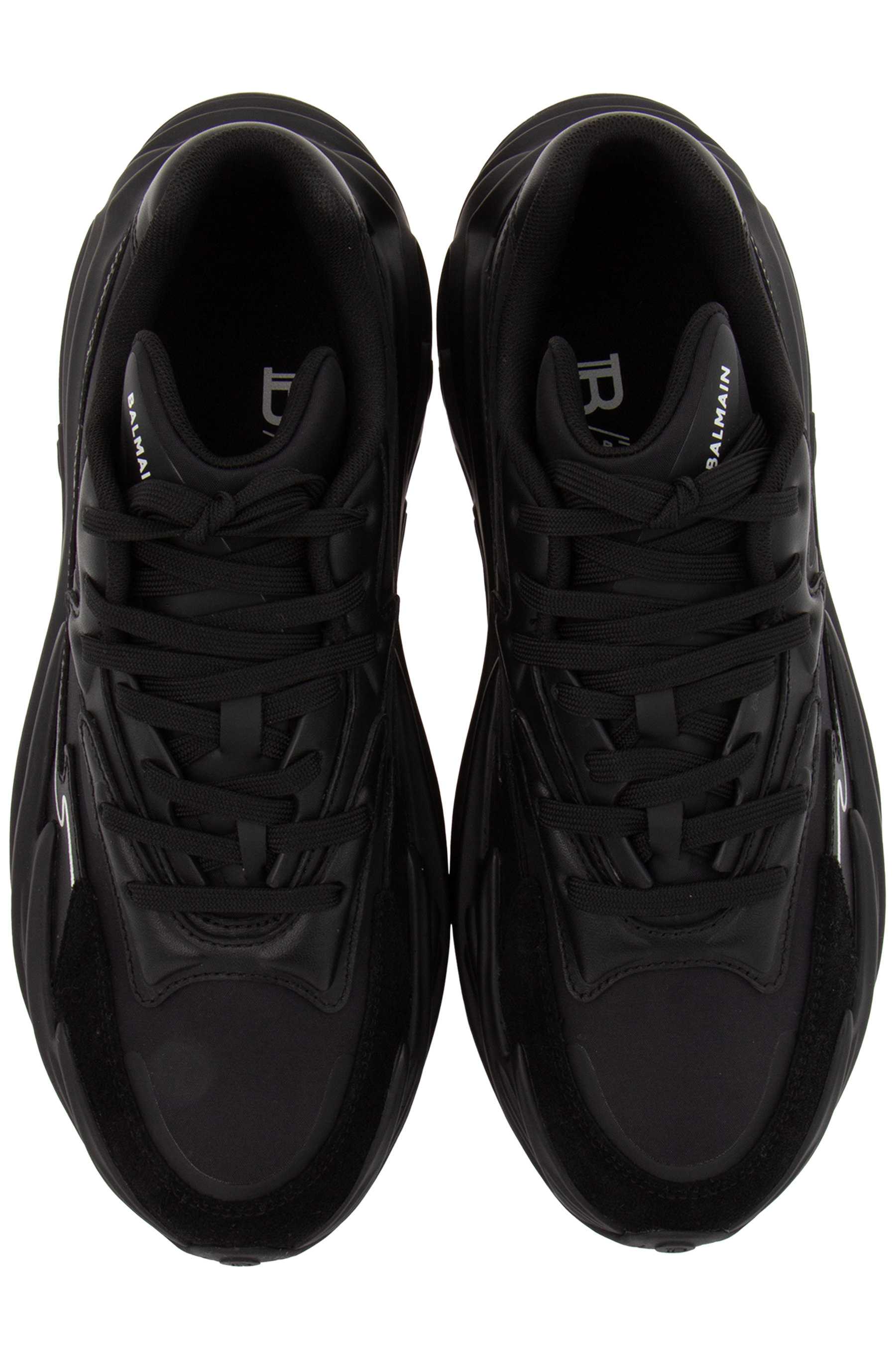 BALMAIN Low Top Leather Sneakers Run-Row