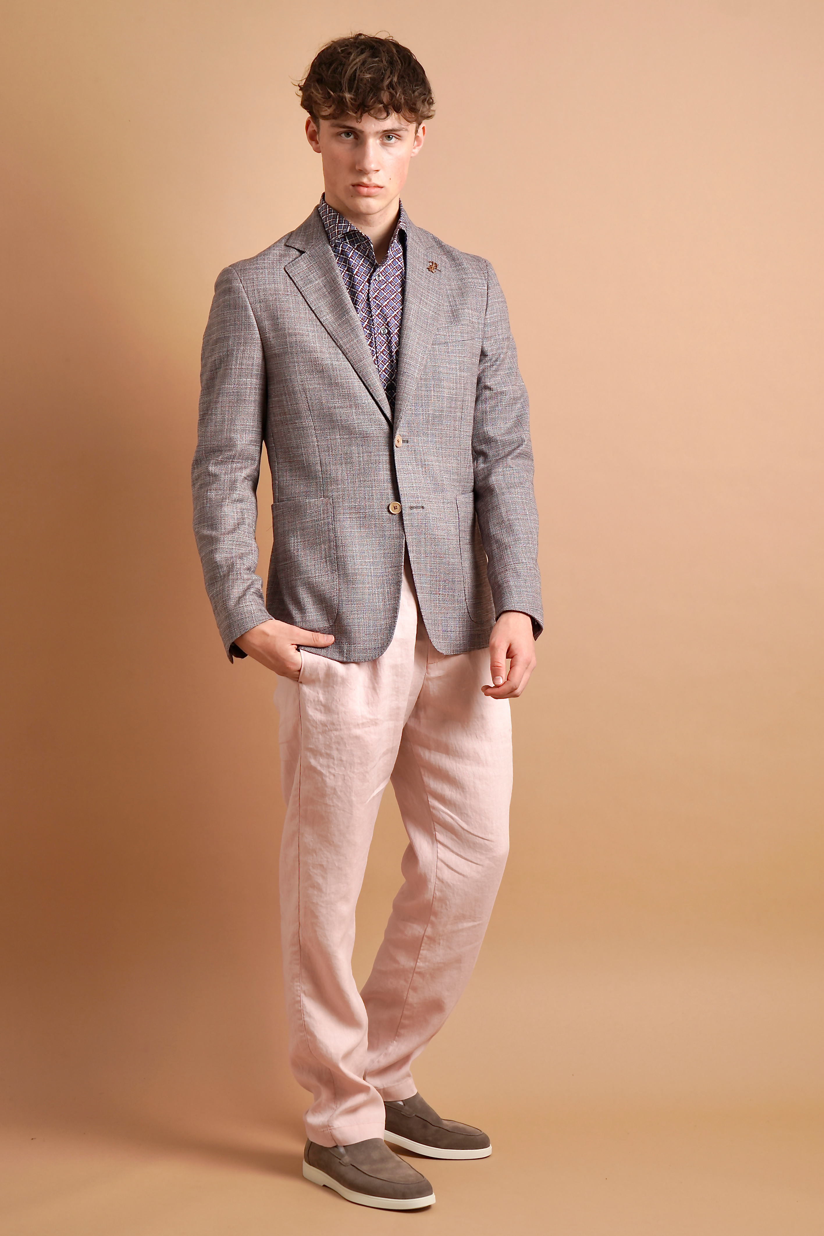 CANALI Regular Fit Linen Pants CANALI Regular Fit Linen Pants