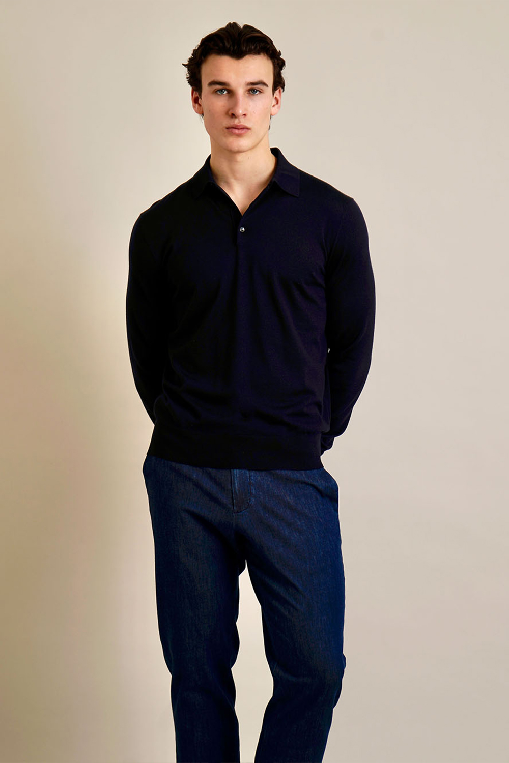 AGNONA Regular Fit Wool Knit Polo
