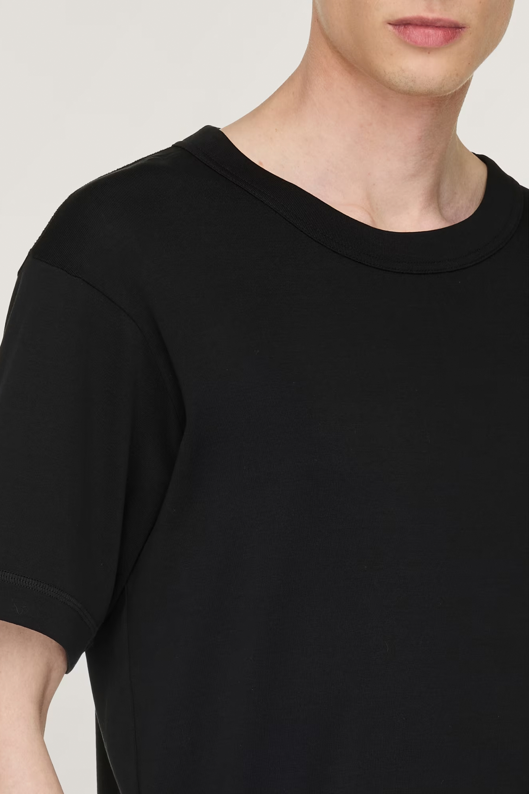 Y-3 Slim Fit Cotton Jersey T-Shirt Bekleidung, T-shirt, Langarm, Ärmel, Person