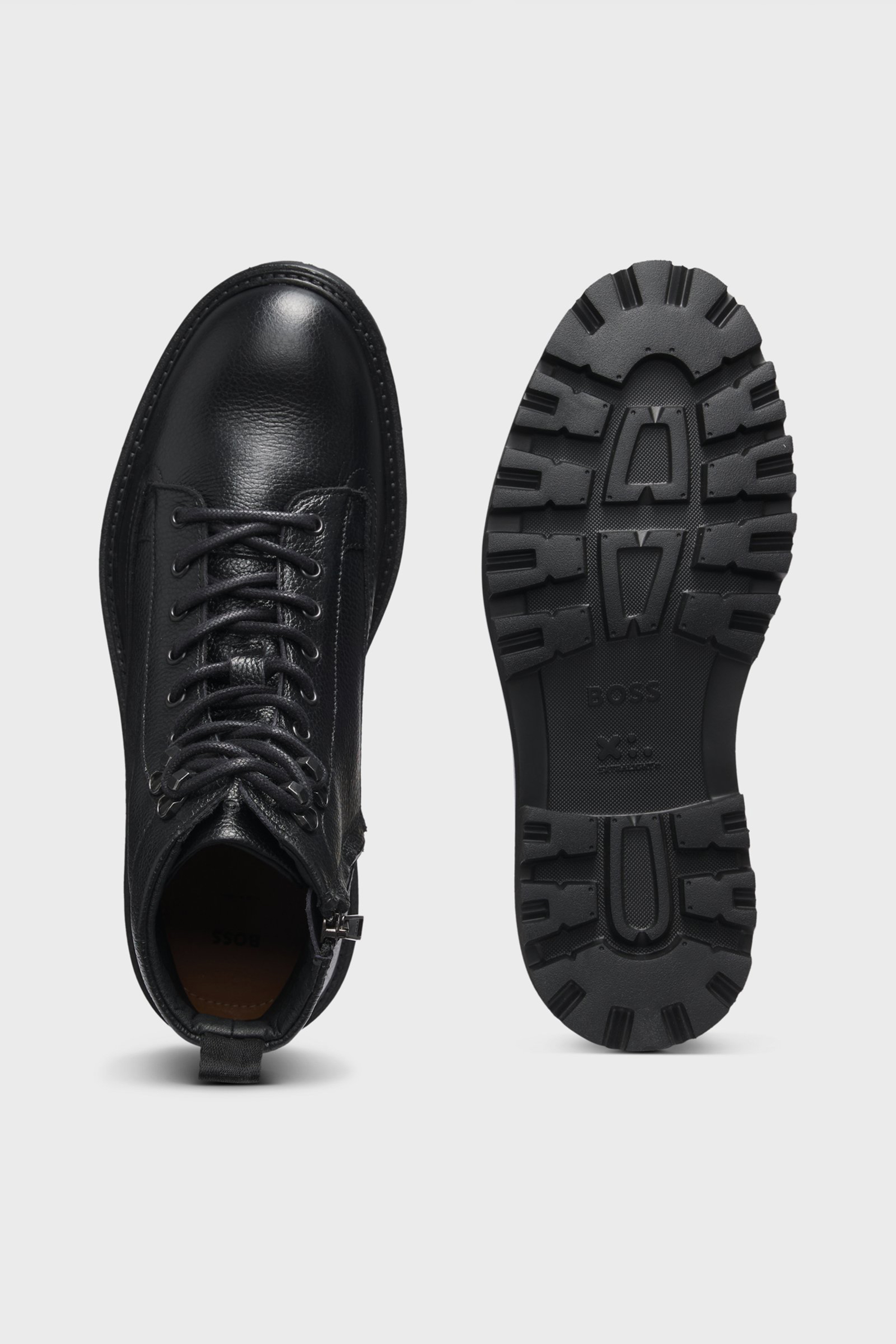 BOSS Graied Leather Ankle Boots Julyo Bekleidung, Schuhwerk, Schuh, Sneaker