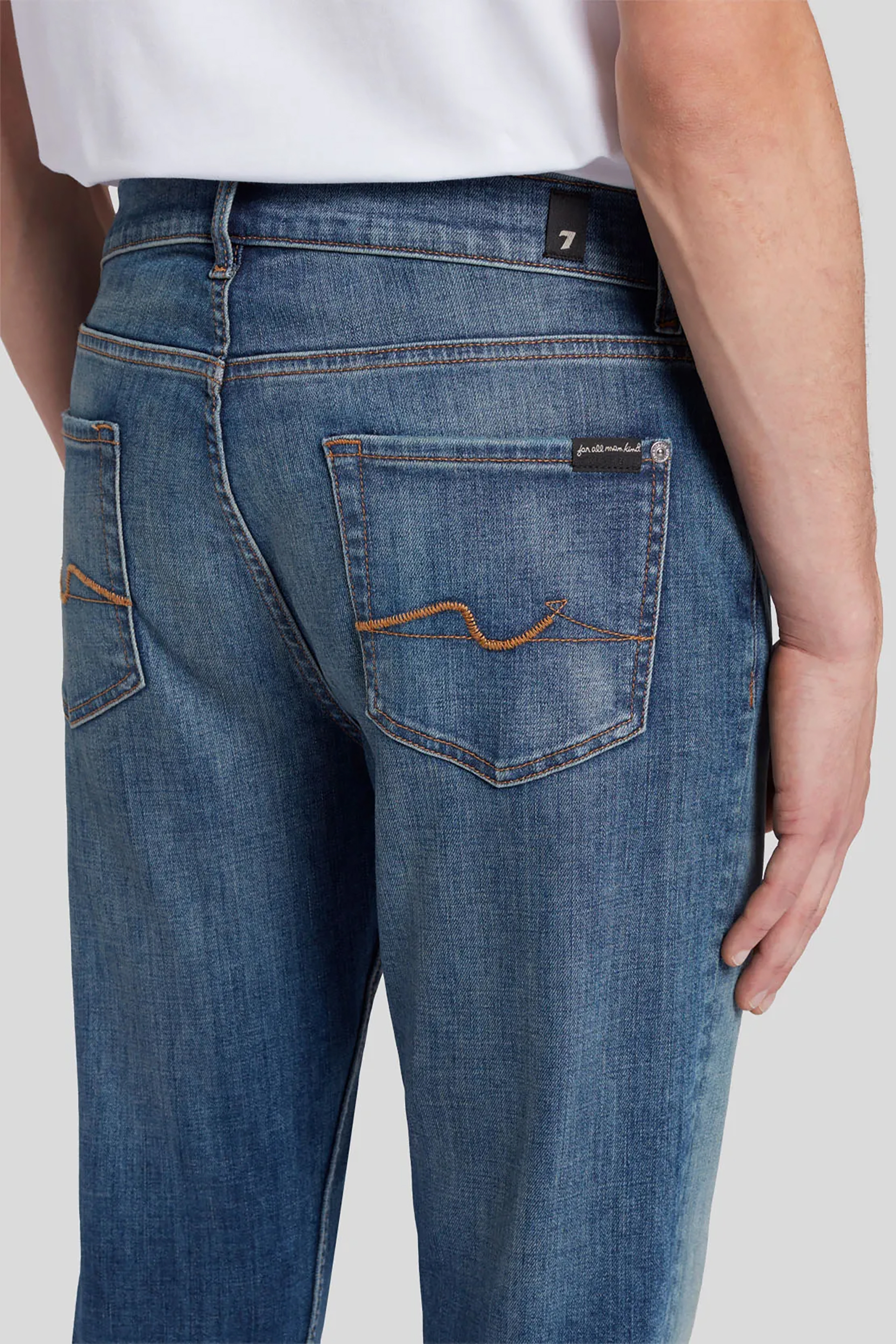 7 FOR ALL MANKIND Tapered Tek Earthkind Denim Jeans Slimmy Continuity 7 FOR ALL MANKIND Tapered Tek Earthkind Denim Jeans Slimmy Continuity