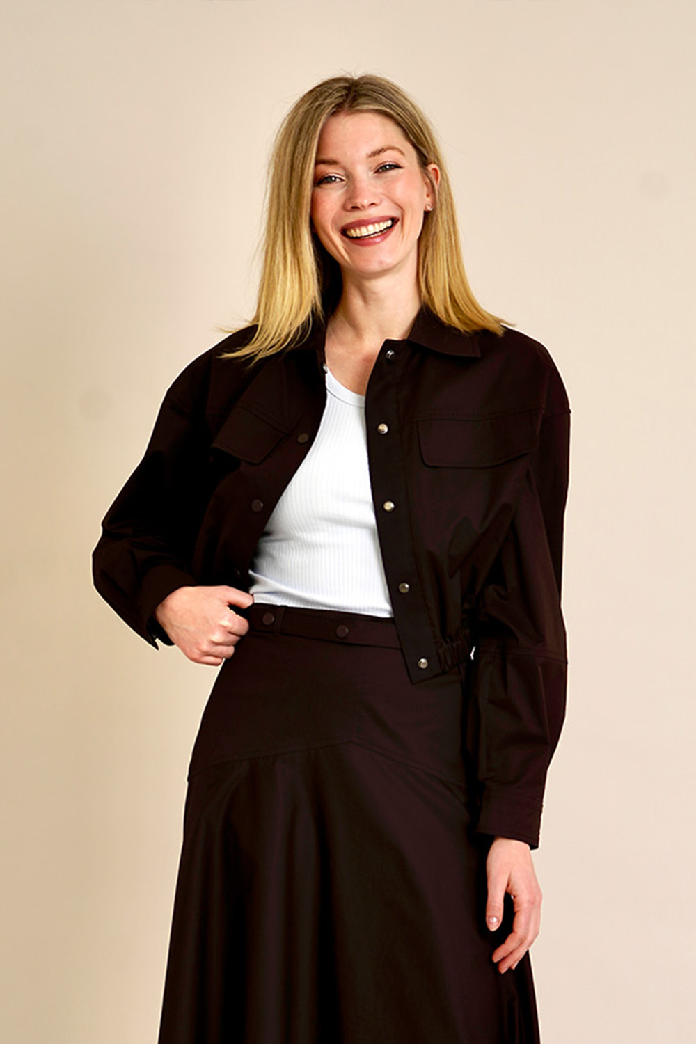 BOSS Cropped Cotton poplin Jacket  
