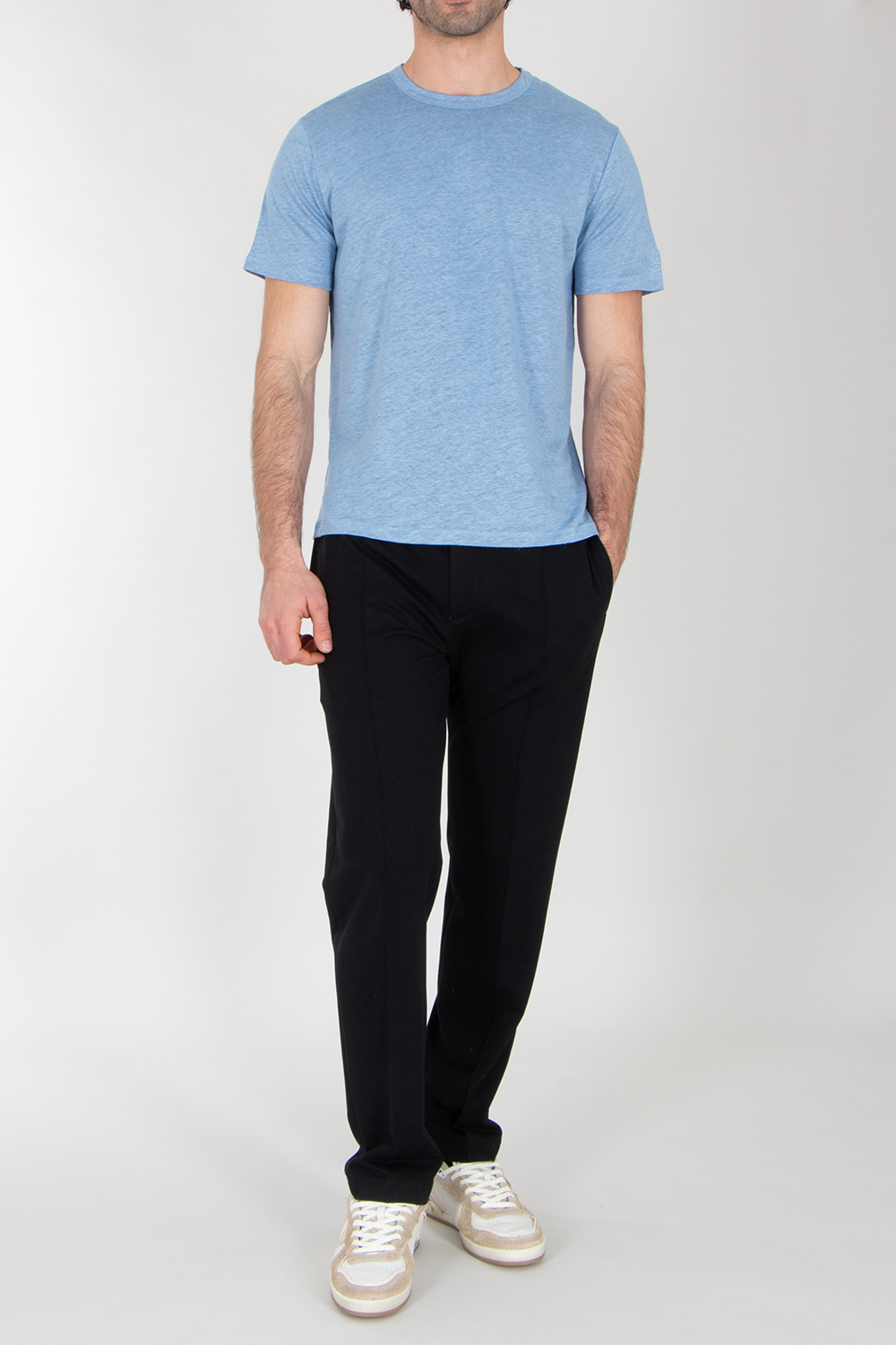 MC 2 SAINT BARTH Regular Fit Linen Jersey T-Shirt 