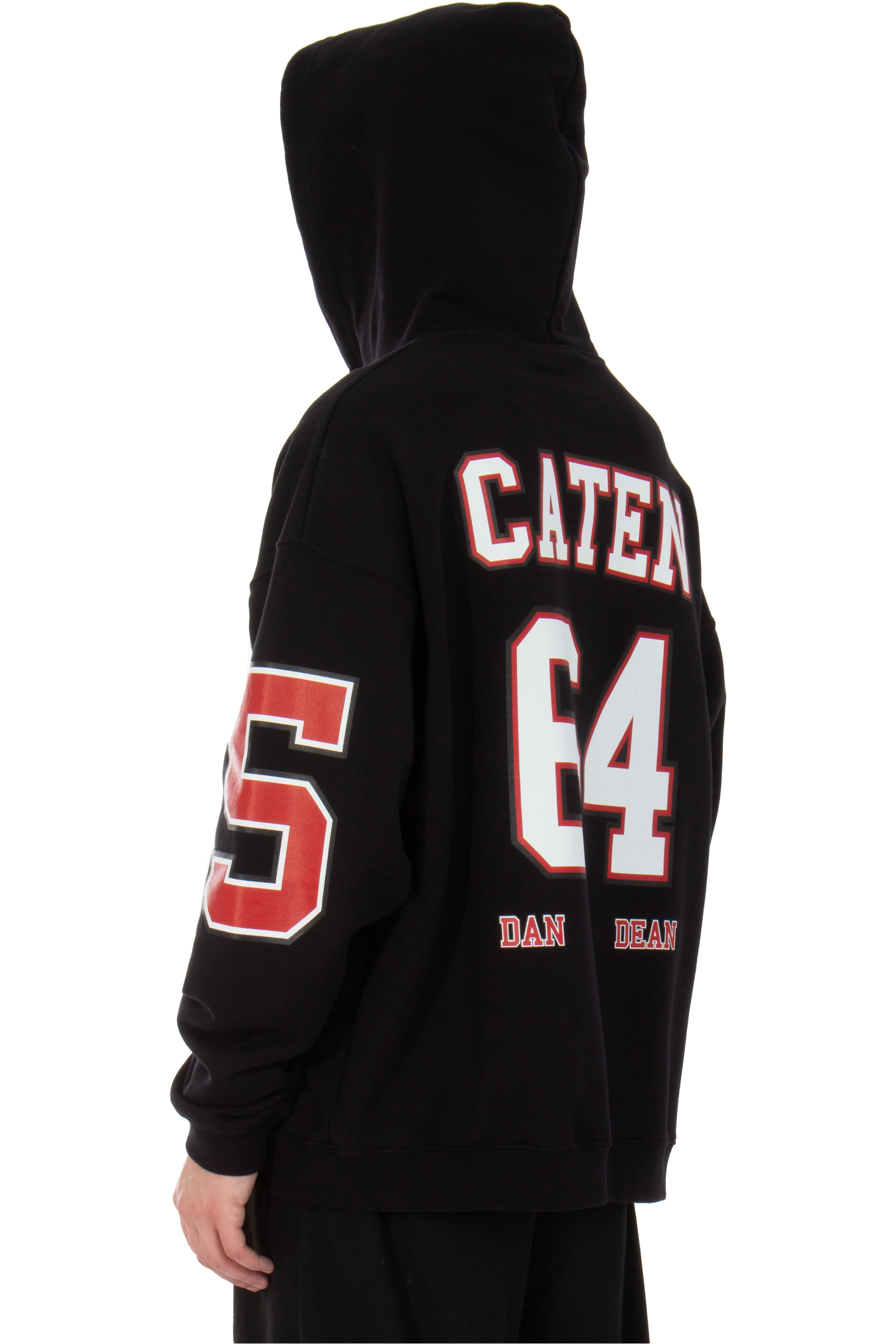 DSQUARED2 Caten 64 Loose Fit Cotton Hoodie DSQUARED2 Caten 64 Loose Fit Cotton Hoodie