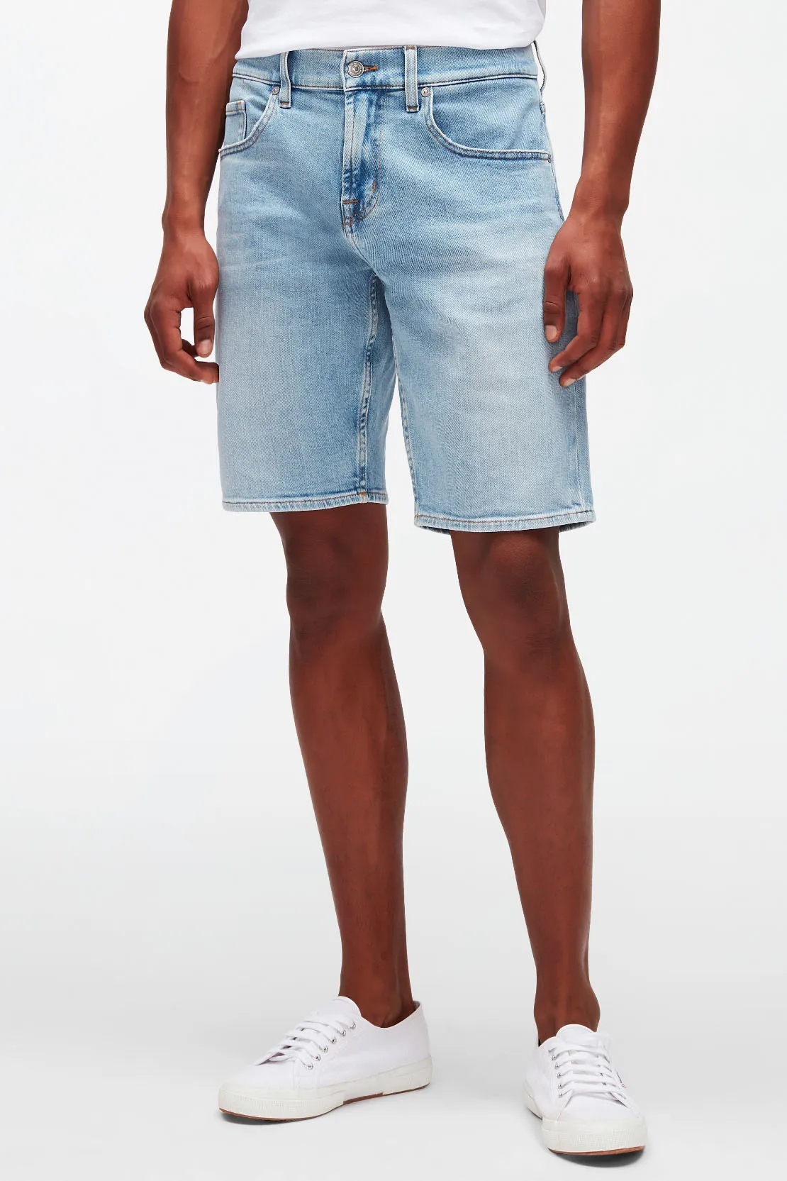 7 FOR ALL MANKIND Regular Cotton Stretch Denim Shorts 7 FOR ALL MANKIND Regular Cotton Stretch Denim Shorts