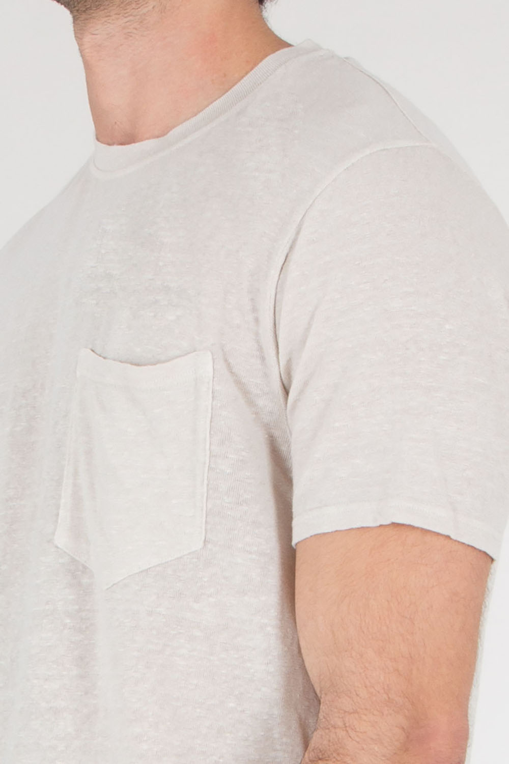 BOWERY NYC Regular Fit Linen Jersey T-Shirt Essential